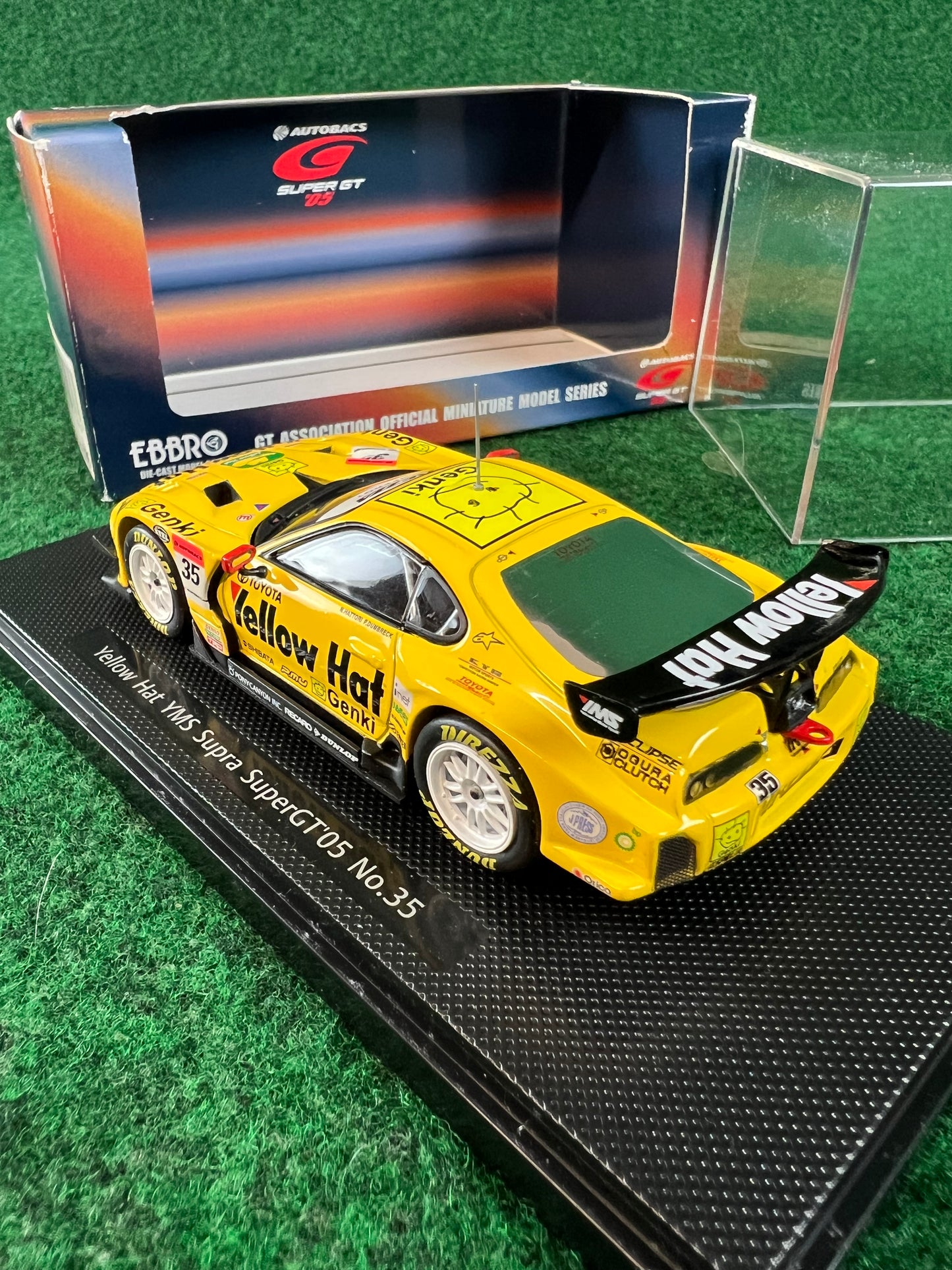EBBRO 2004 JGTC & 2005 SuperGT Yellow Hat YMS Toyota Supra Set 1/43 Scale Diecast