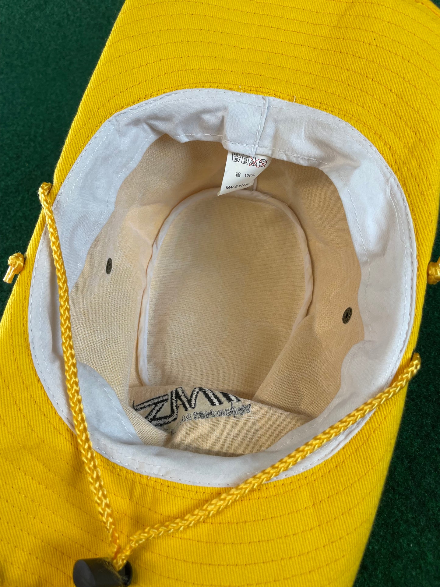 YMS SuperGT Yellow Hat & Hasemi Motor Sport Drawstring Bucket Hat