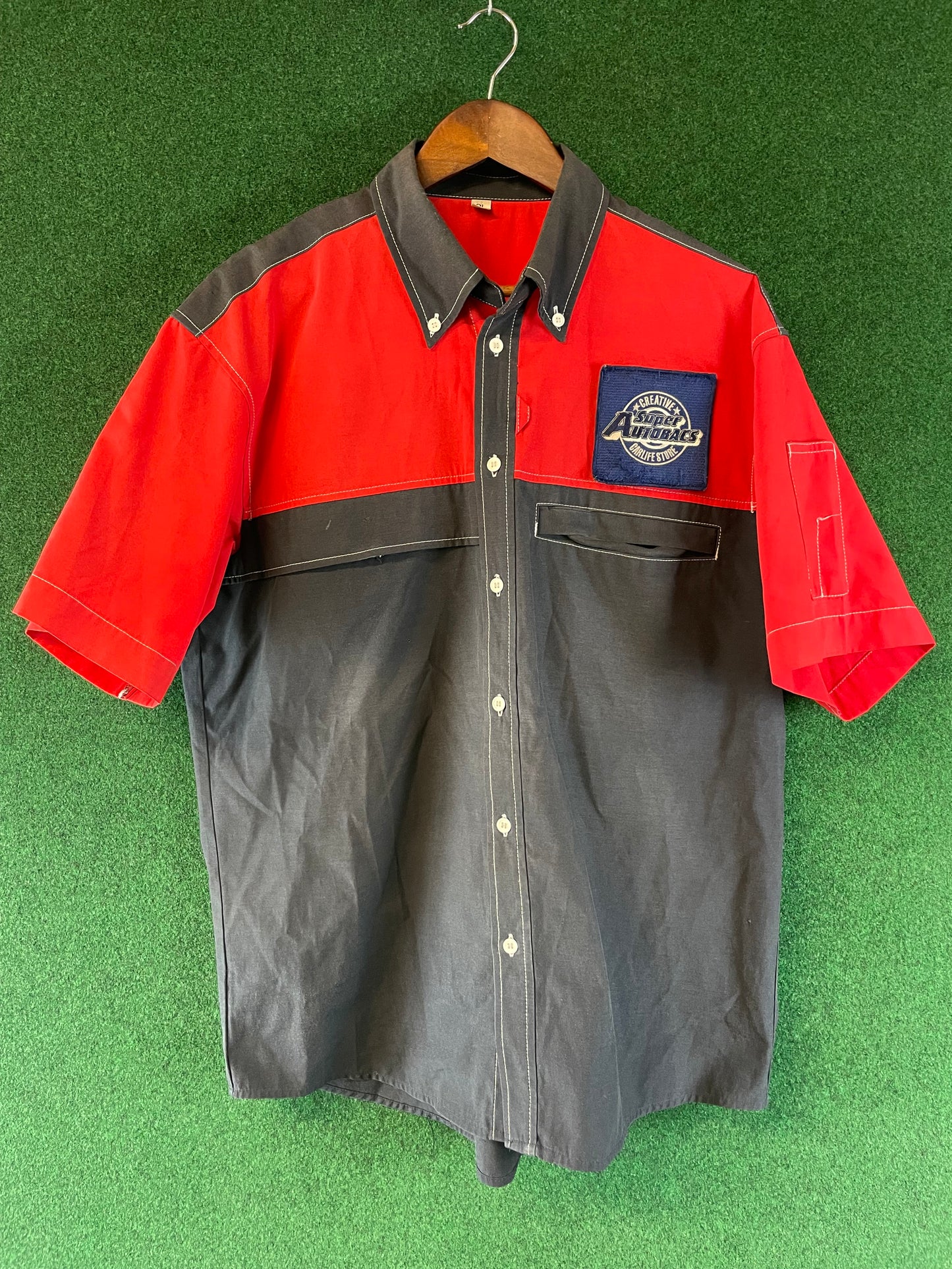 Super Autobacs - Employee Button Down Short Sleeved Shirt