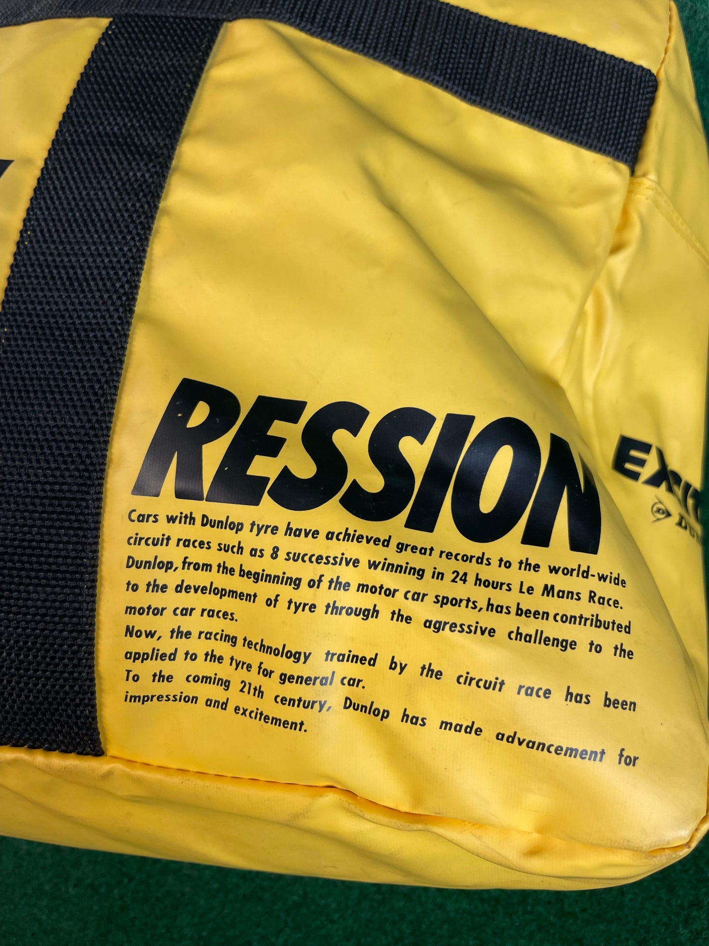DUNLOP - Vintage Yellow Duffel Travel Bag
