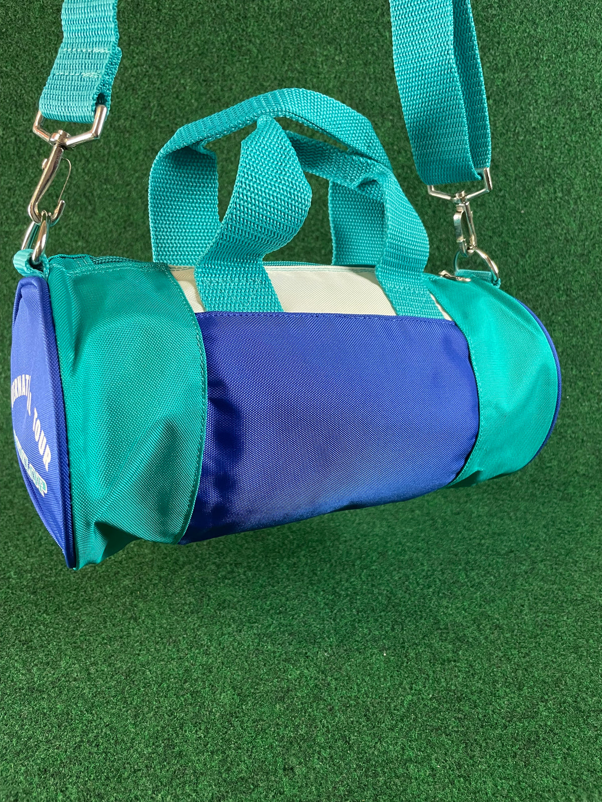 DUNLOP International Tour - Teal & Blue Vintage Mini Duffel Travel Bag
