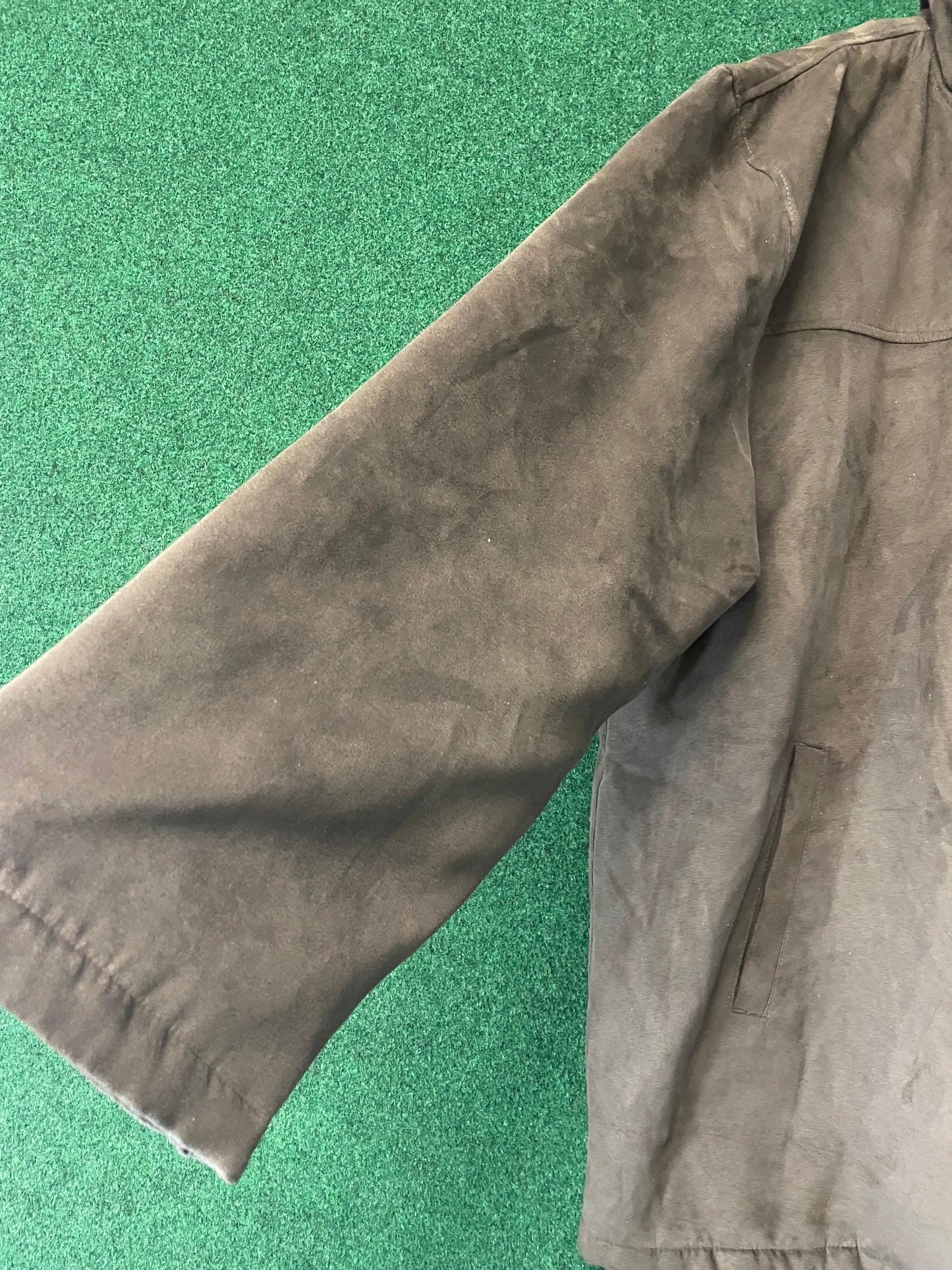 Honda & GATHERS - Insulated Brown Suede Style Exterior with HONDA Logo Lined Jacket
