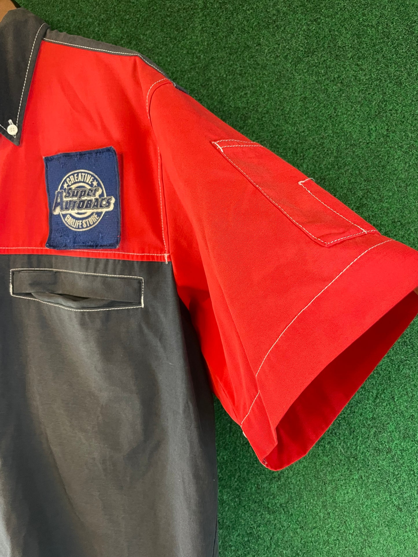 Super Autobacs - Employee Button Down Short Sleeved Shirt