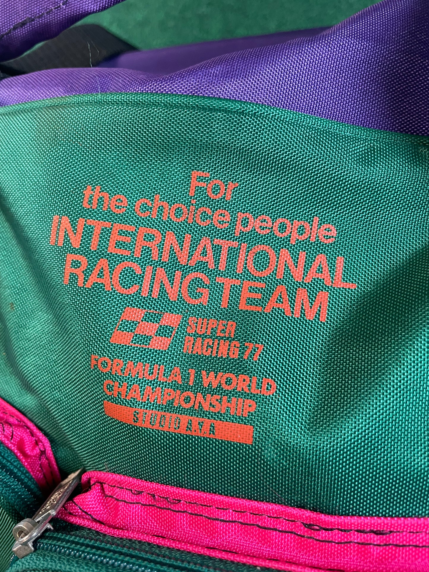 SUPER RACING 77 - Grand Prix Constructor’s History Vintage Duffle Bag