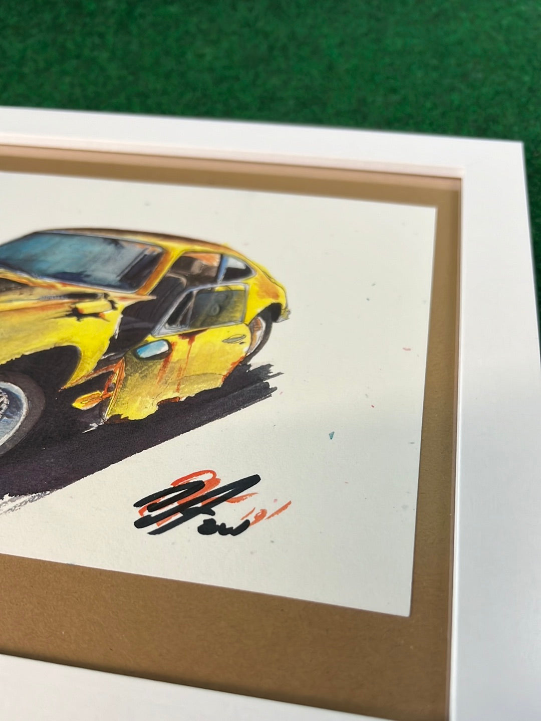 Junk Yard Rusty Yellow Porsche 912 - Framed Print