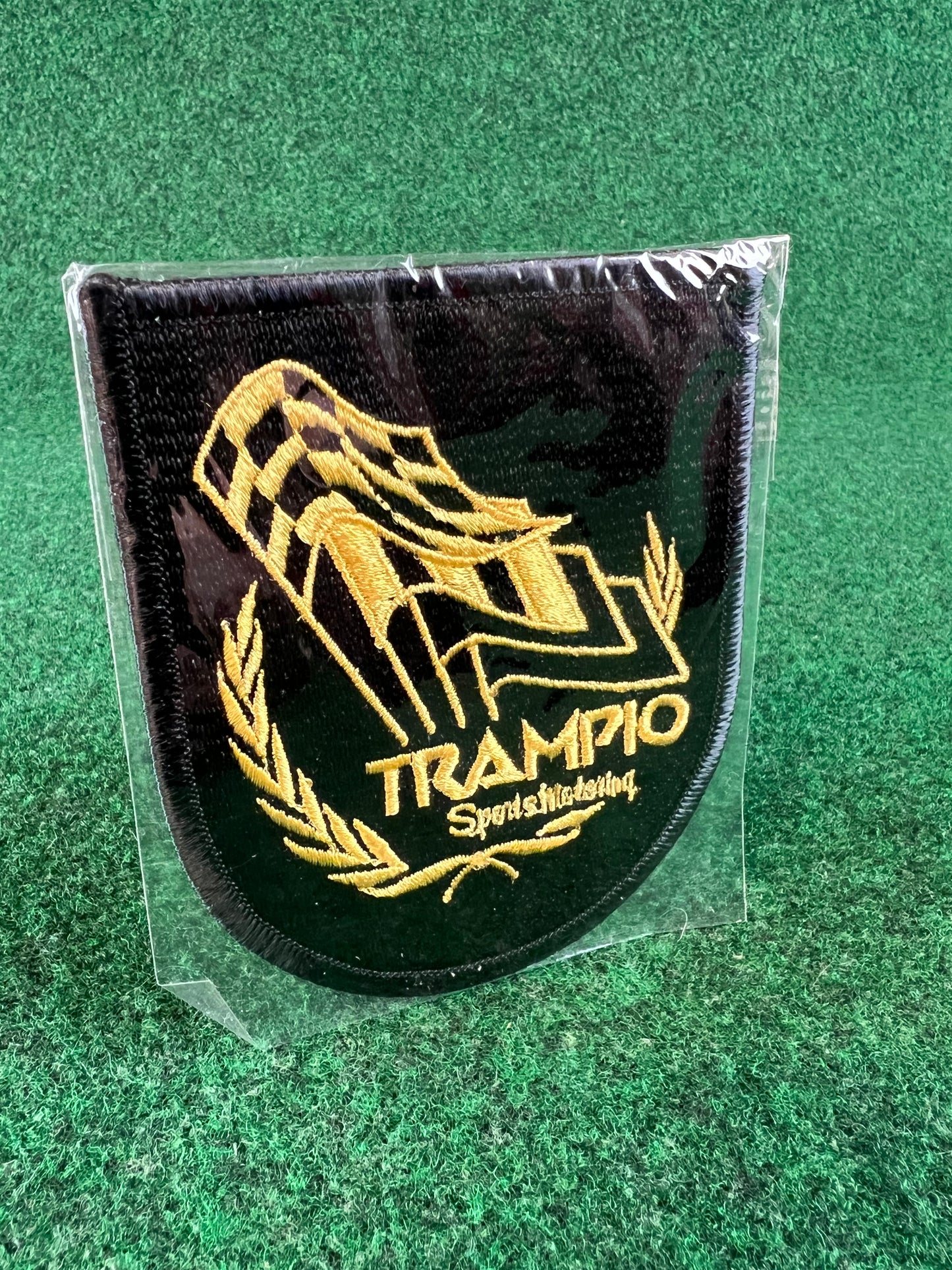 TRAMPIO Sports Motoring Vintage Logo Patch (Black/Gold)