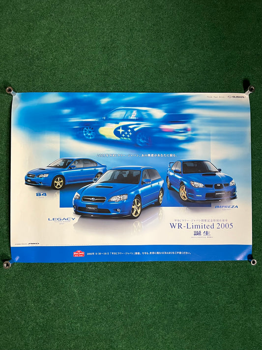 2005 Rally Japan Subaru Legacy B4 & Impreza WRX Dealership Promotional Poster