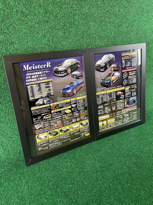 Meister R Toyota JZX90, MARK II, JZX100 and more 2 Page Framed Advertisement Set