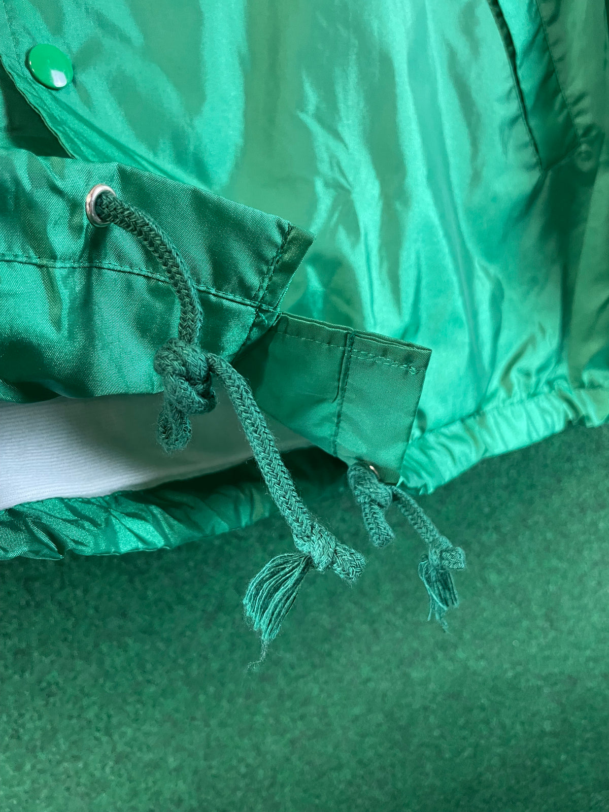 DUNLOP COM - Vintage Green Nylon Windbreaker Jacket