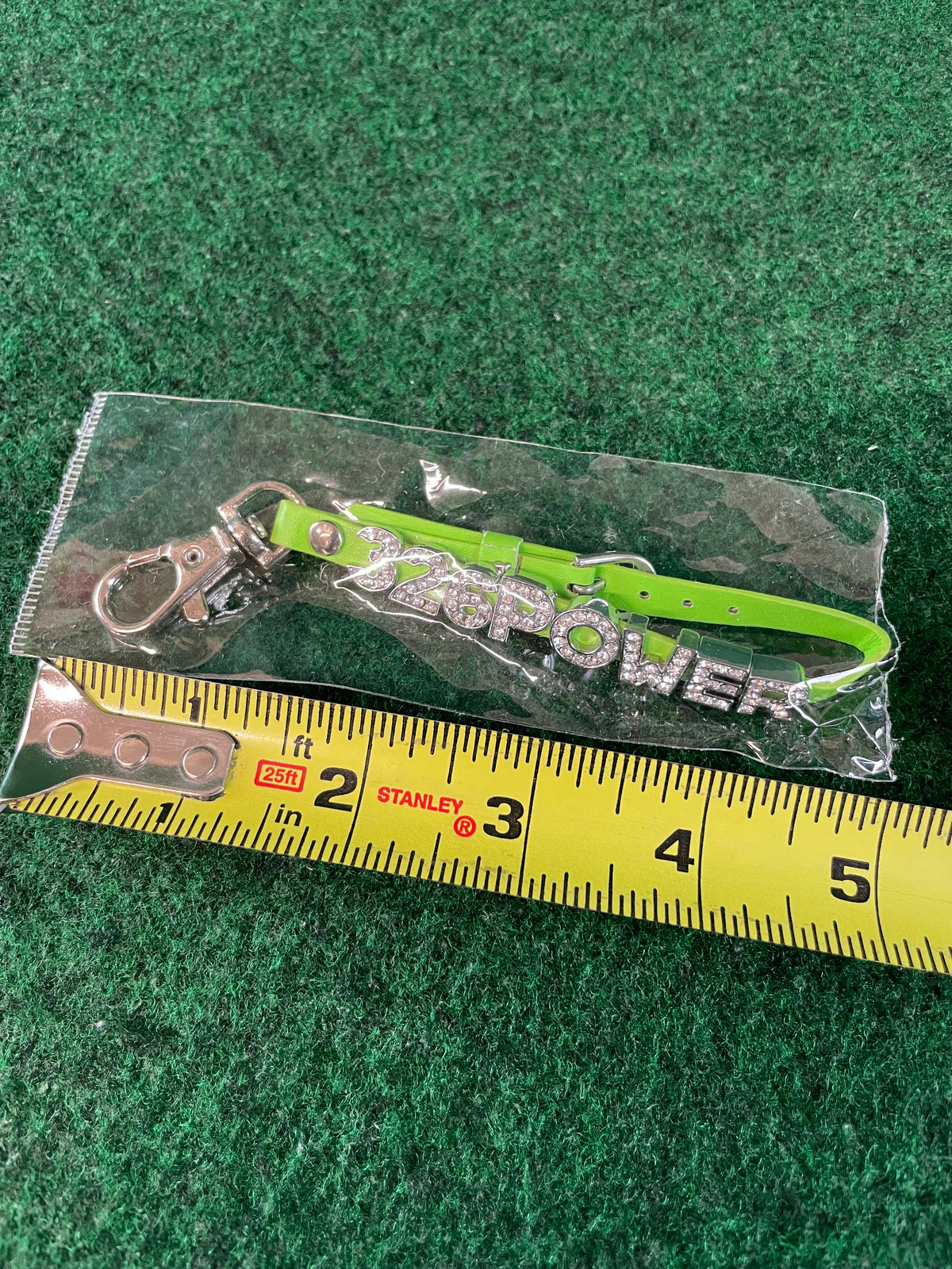326POWER - Diamond Letter Logo Green Keychain
