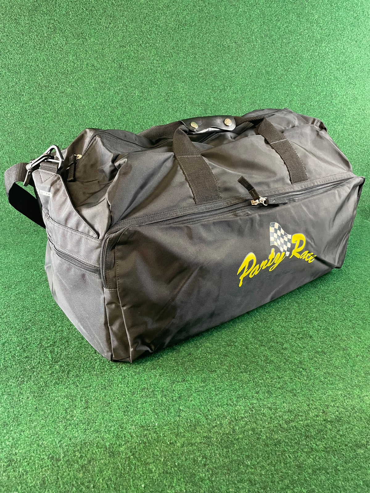 Party Race - Mazda Roadster Large Black Weather resistant Duffle Bag