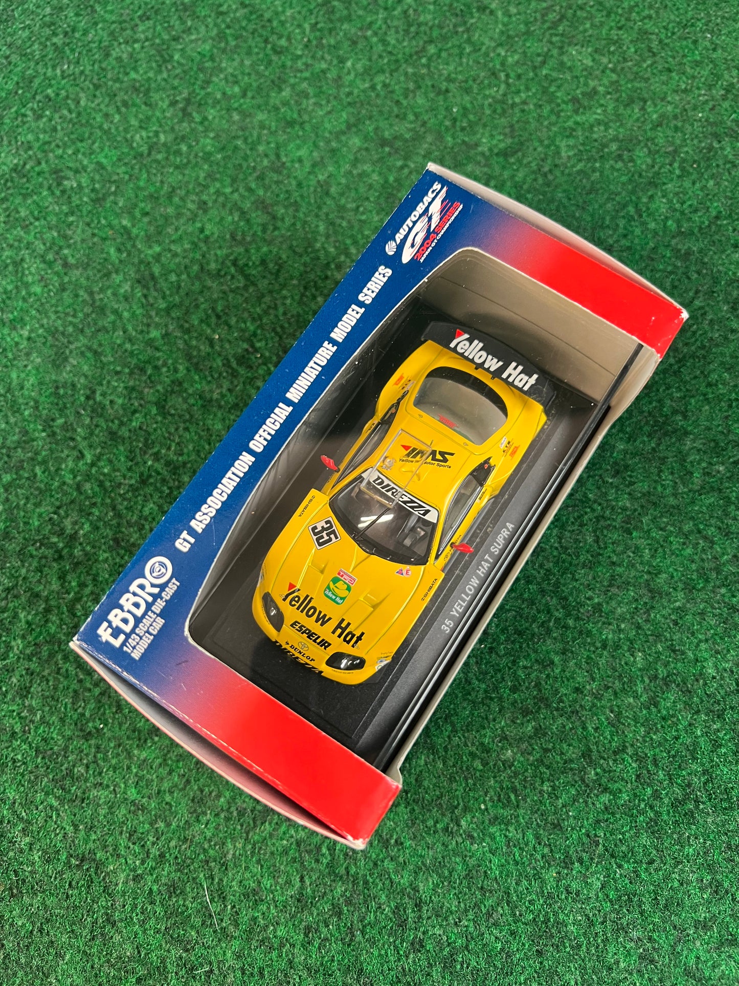 EBBRO 2004 JGTC & 2005 SuperGT Yellow Hat YMS Toyota Supra Set 1/43 Scale Diecast