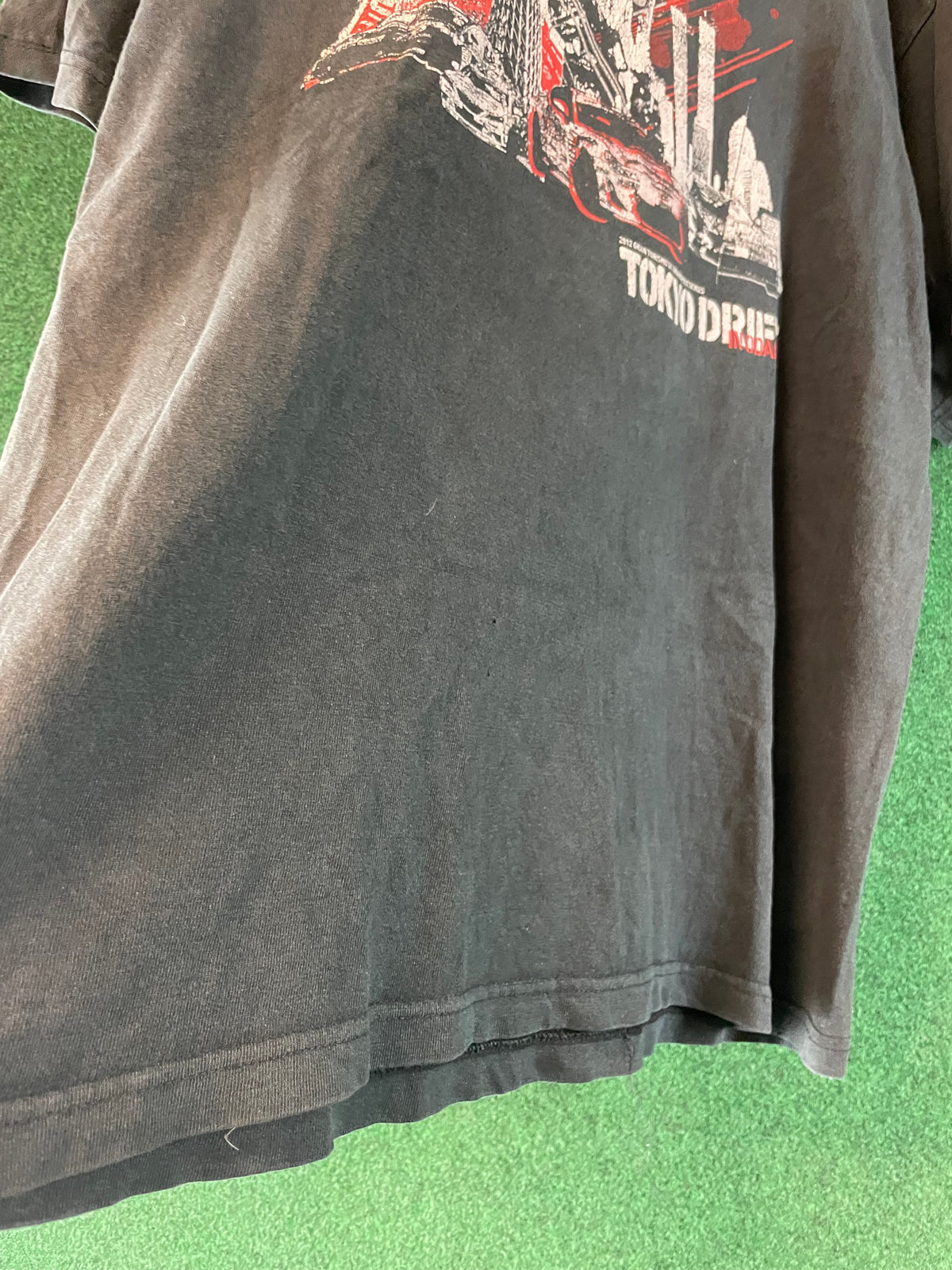 D1GP D1 Grand Prix 2012 Tokyo Drift in Odaiba T-shirt  - Black (XL)