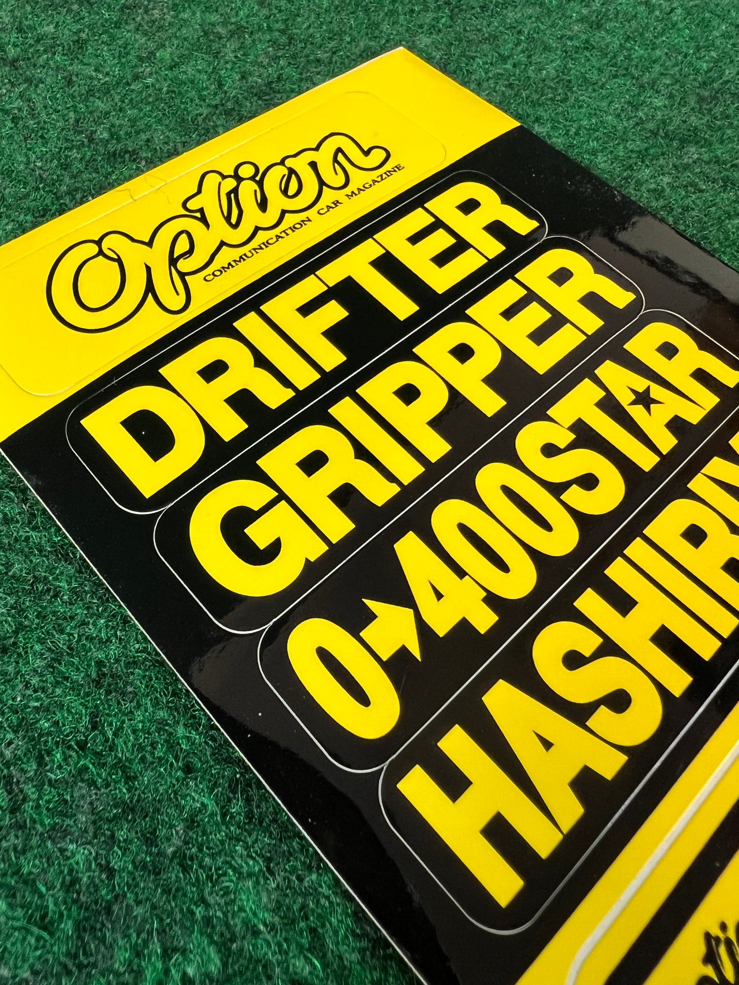 OPTION - “Option In Car” Sticker Sheet