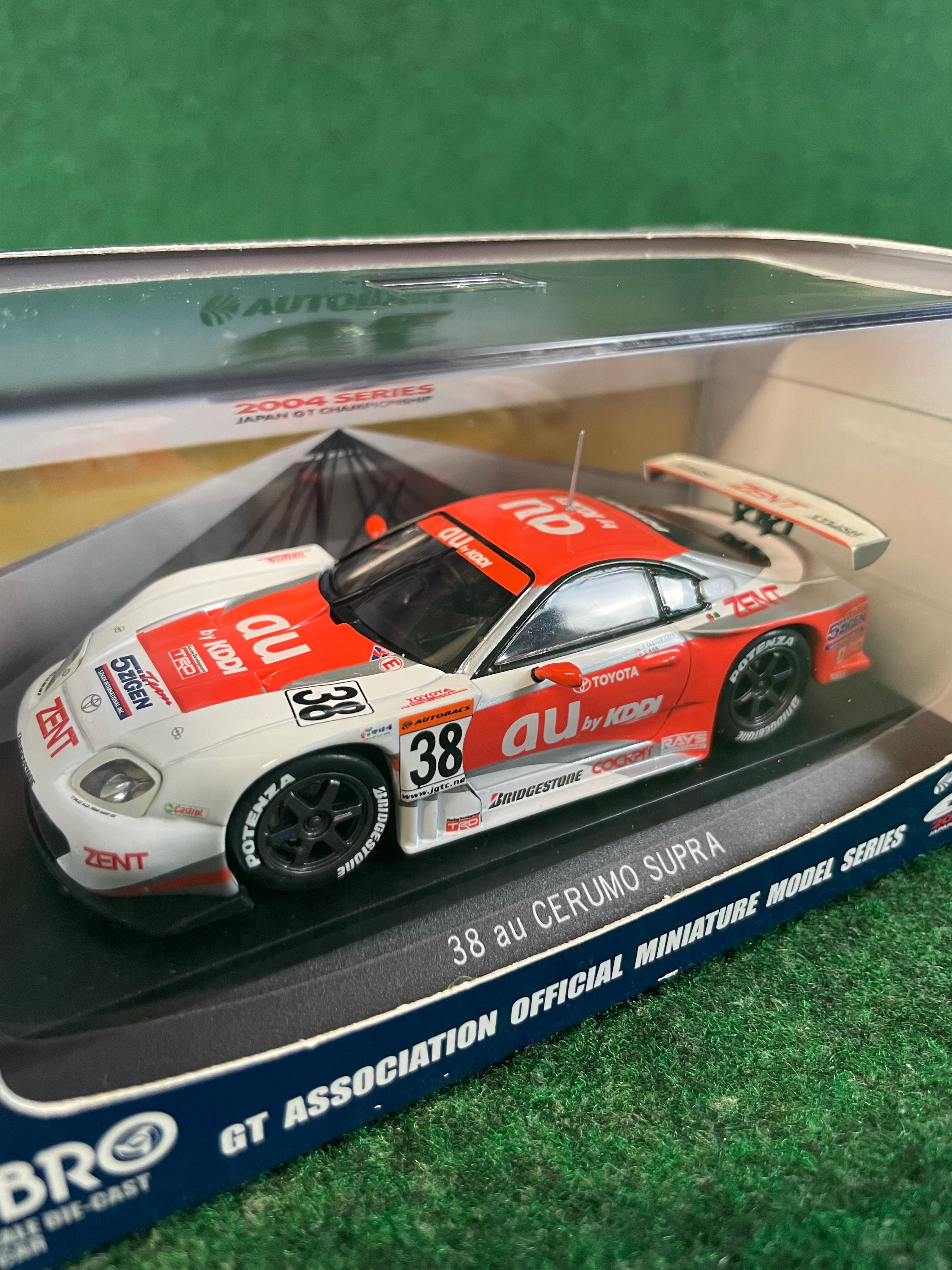 au CERUMO SUPRA 3台 AUTOart EBBRO EBBRO - ZENT CERUMO 2005 Toyota Supra GT500 SuperGT No.38 1/43