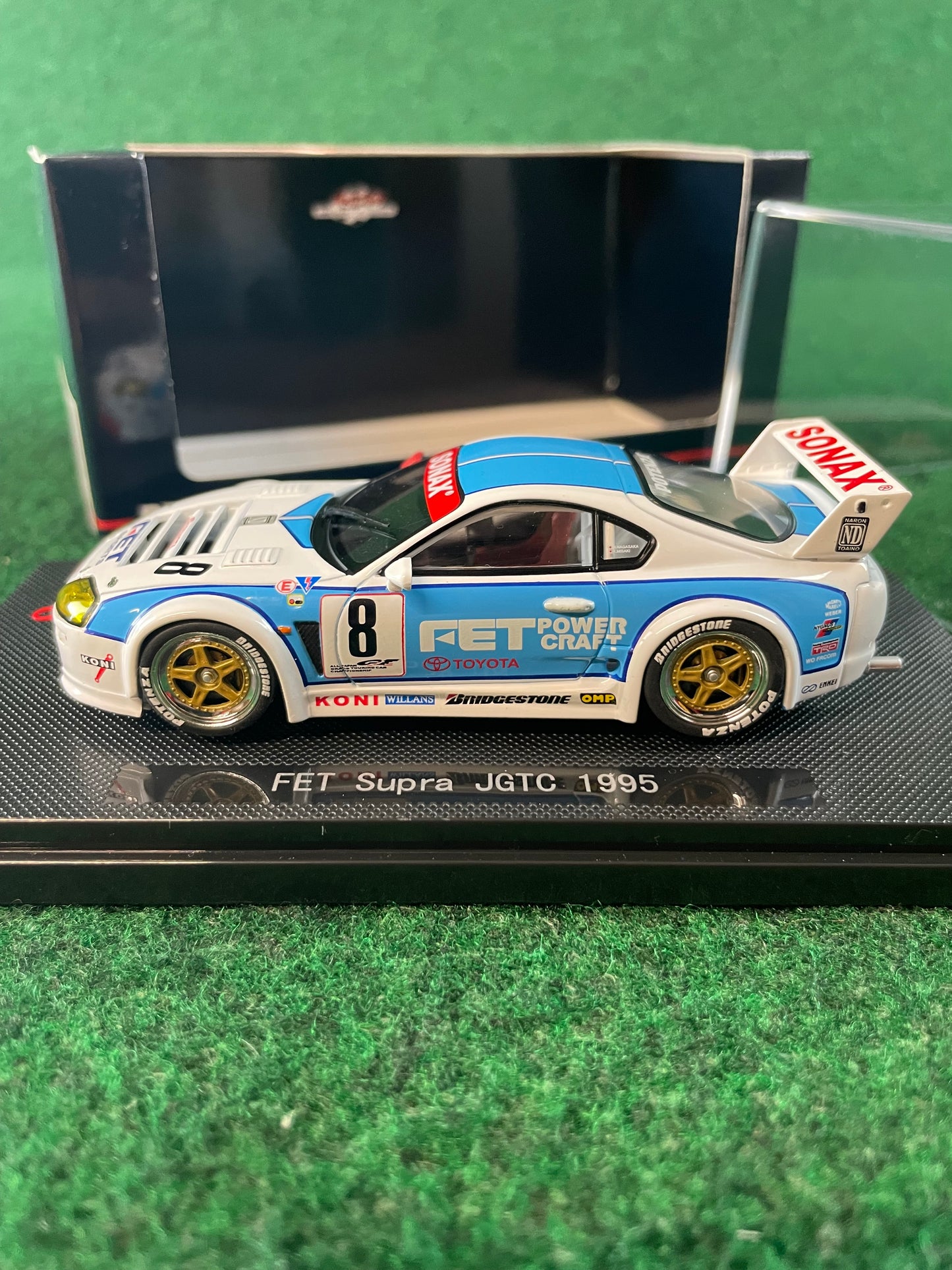 EBBRO - 1995 JGTC FET Sonax Toyota Supra 1/43 Scale Diecast