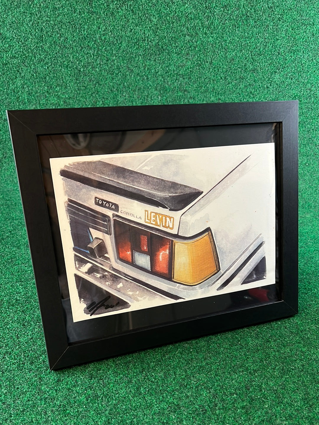 Toyota Corolla Levin AE86 Rear Taillight View Framed Print