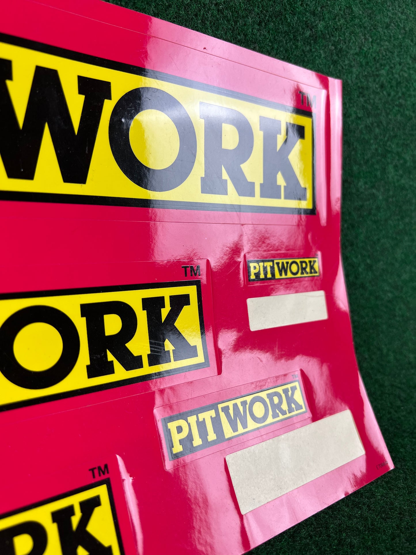 PITWORK - Sticker Sheet and JGTC Unisia R33 GTR Phone Card Set