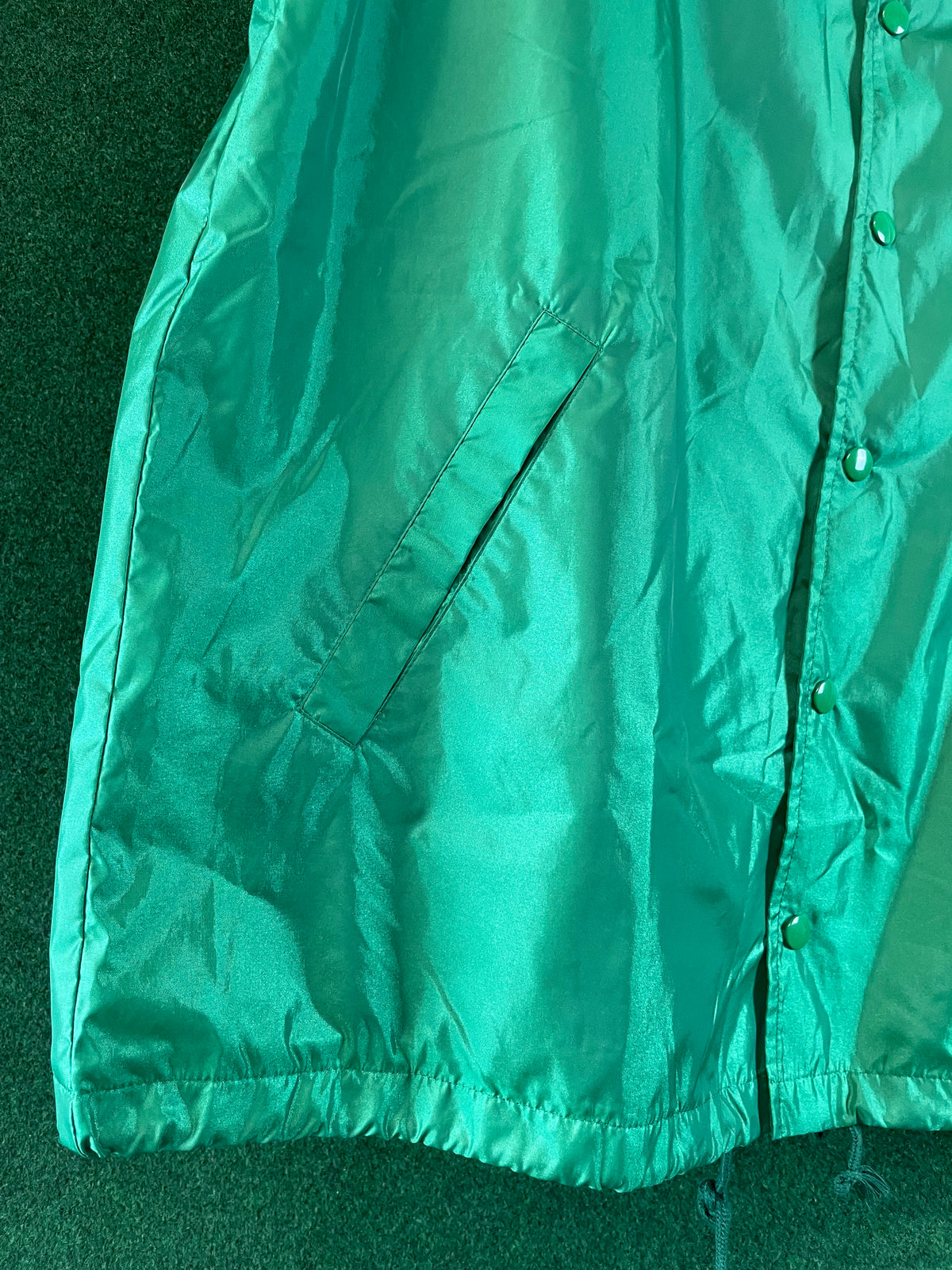 DUNLOP COM - Vintage Green Nylon Windbreaker Jacket