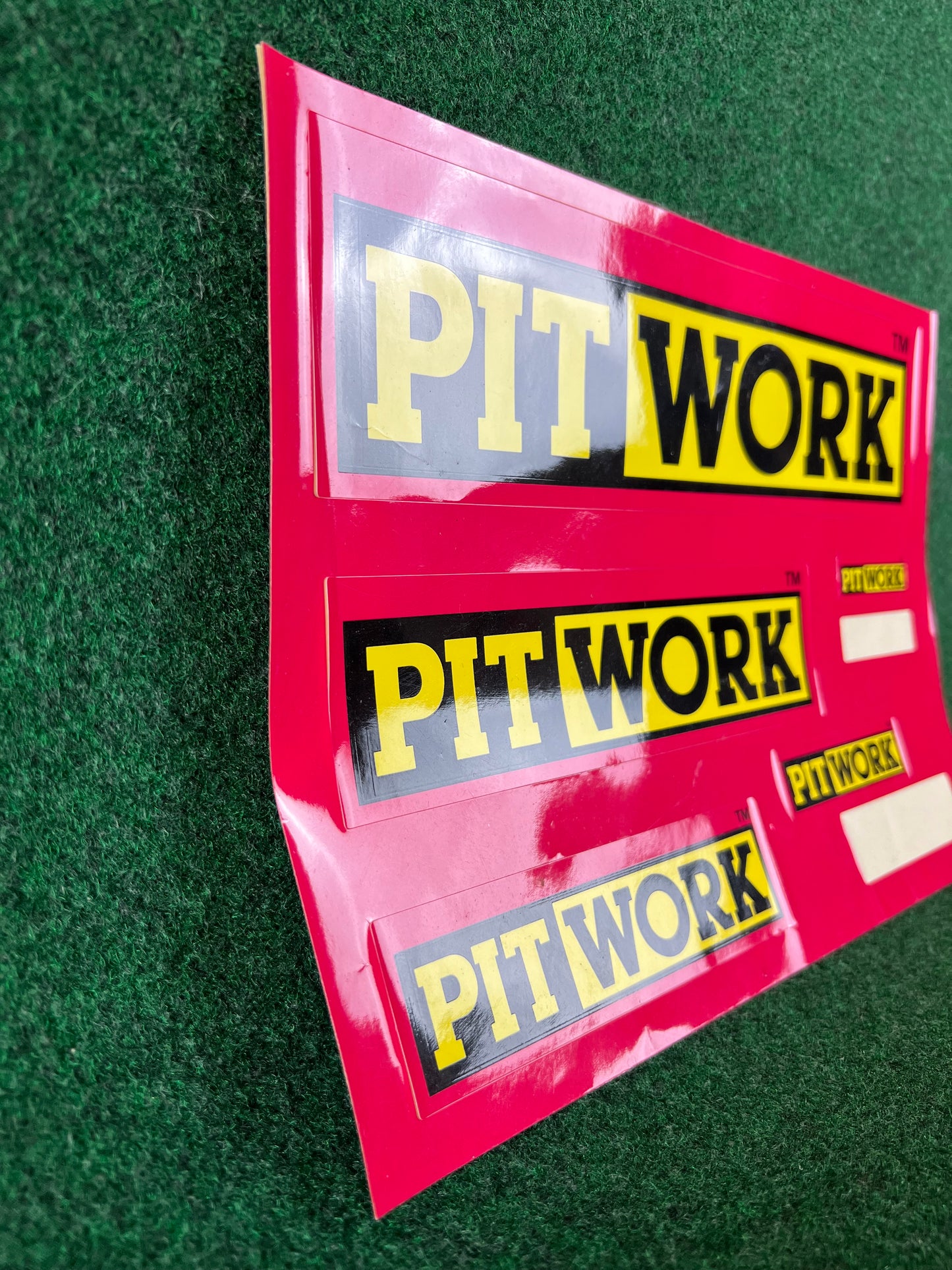 PITWORK - Sticker Sheet and JGTC Unisia R33 GTR Phone Card Set