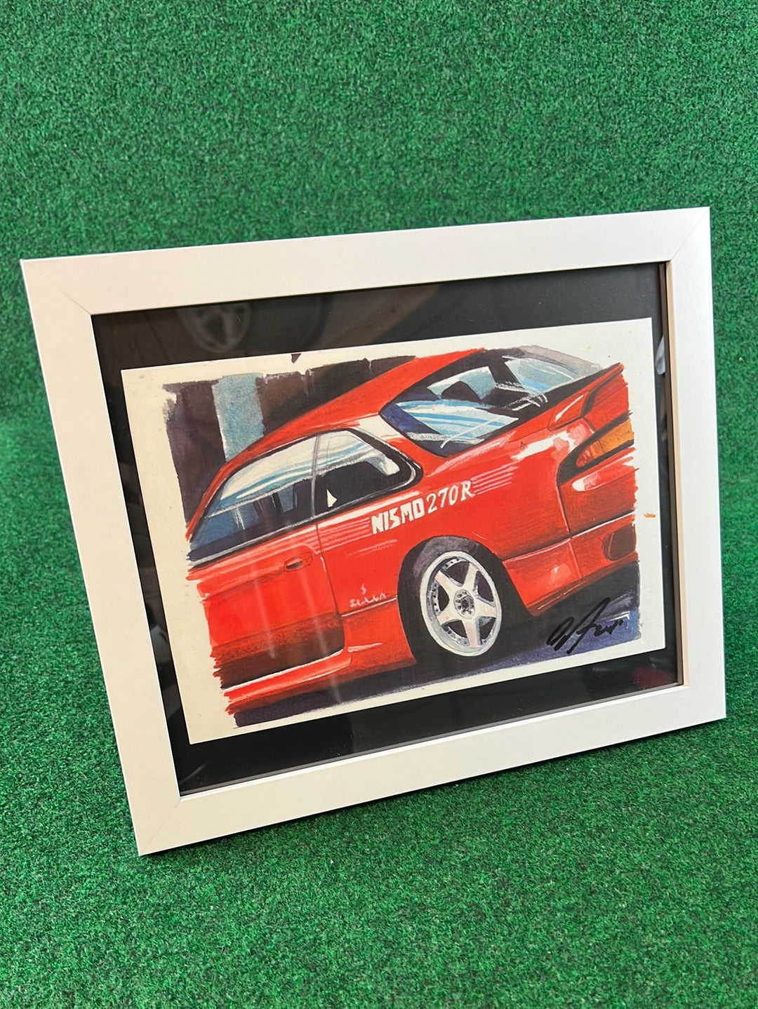 Red Nissan Silvia 270R S14 Framed Print