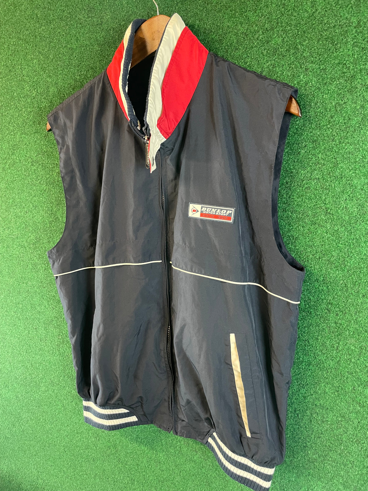 DUNLOP Motorsport - Red/White & Navy Blue Windbreaker Vest