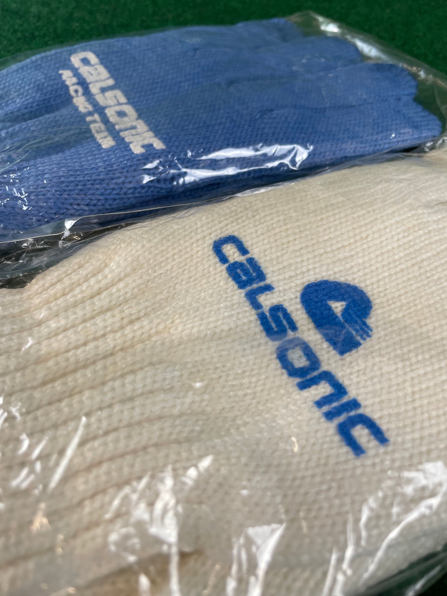 Calsonic Racing Team - Blue & White Vintage Knit Work Gloves Set