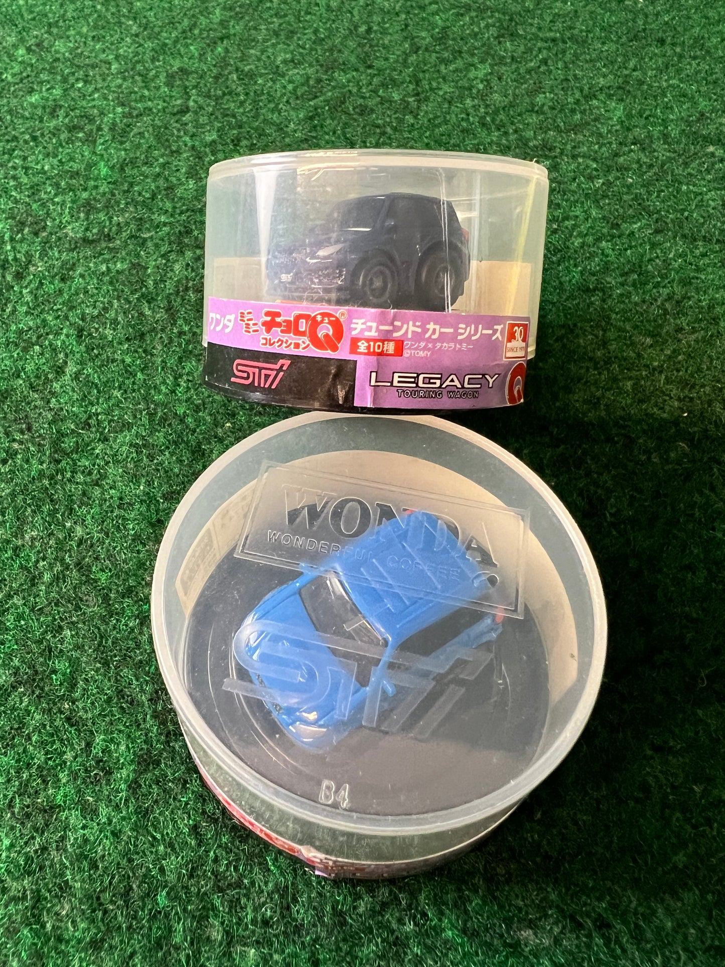 WONDA Coffee & ChoroQ - Subaru Legacy BP STI Wagon Mini Toy Car Set