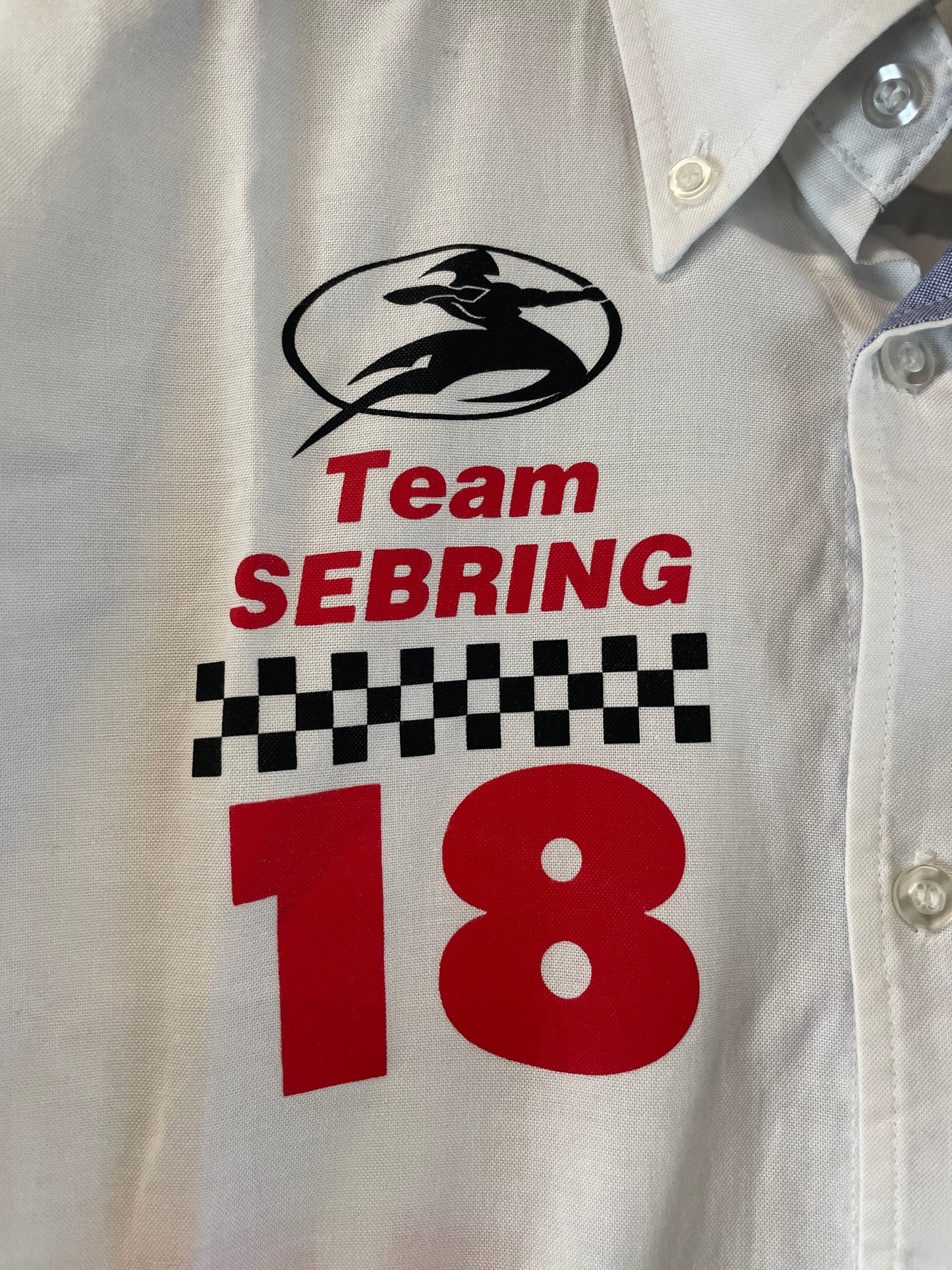 RAYS WHEELS - Team Sebring Racing Team  Button down Short Sleeve Pit Shirt