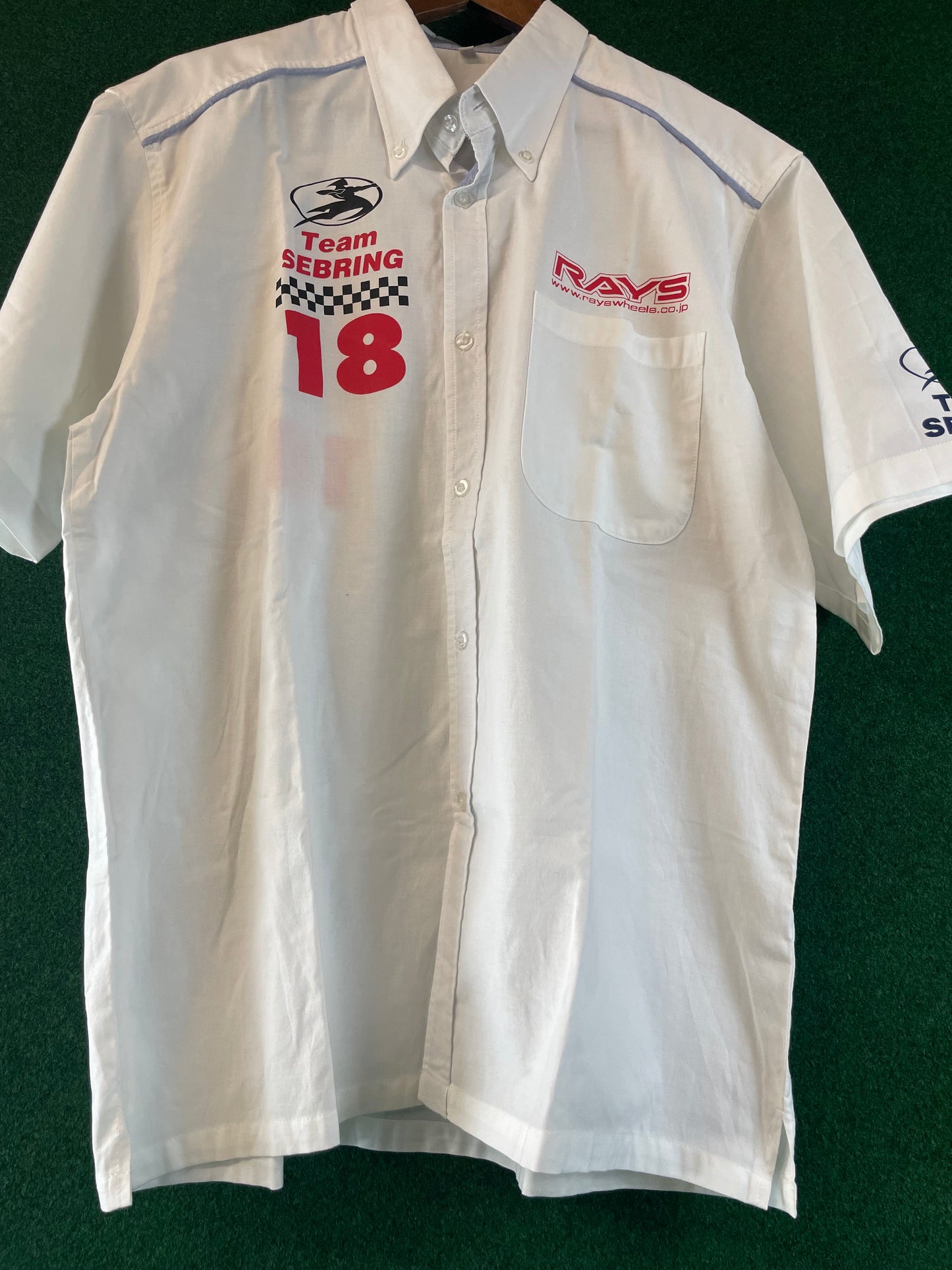 RAYS WHEELS - Team Sebring Racing Team  Button down Short Sleeve Pit Shirt