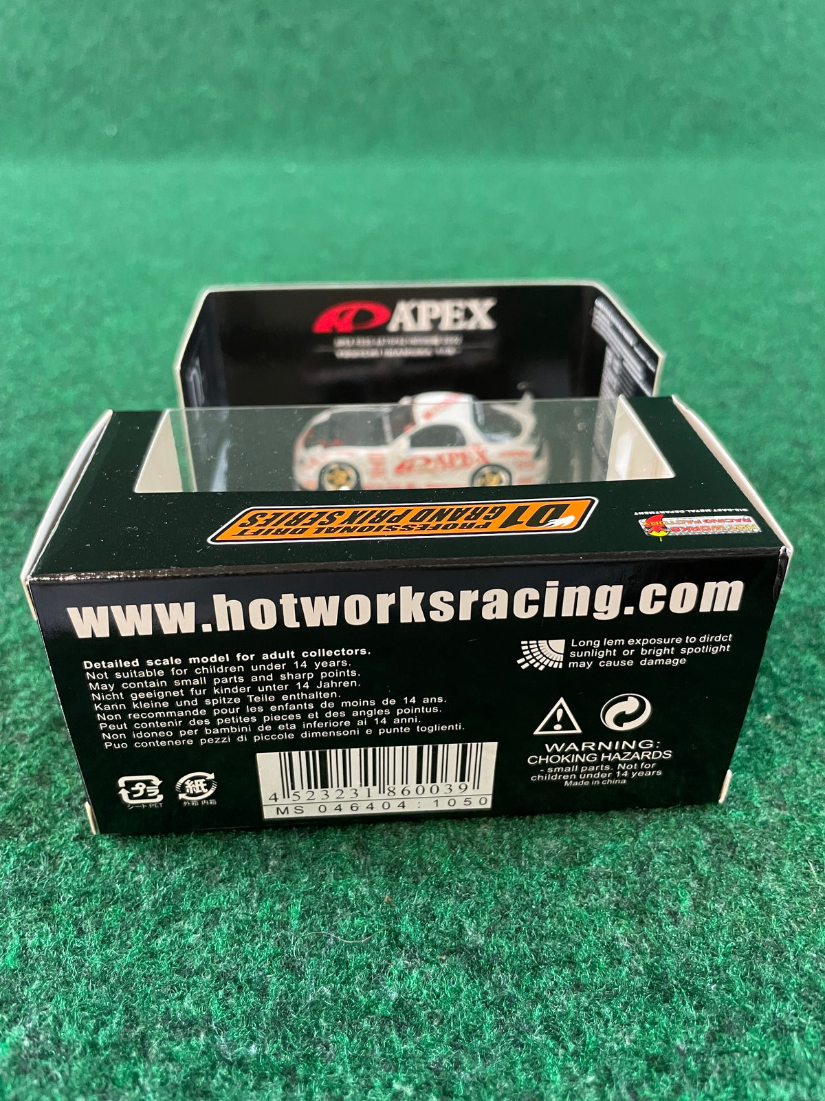 Hotworks 2002 D1GP A’PEX Youichi Imamura Mazda RX7 FD3S 1/64 Scale Diecast