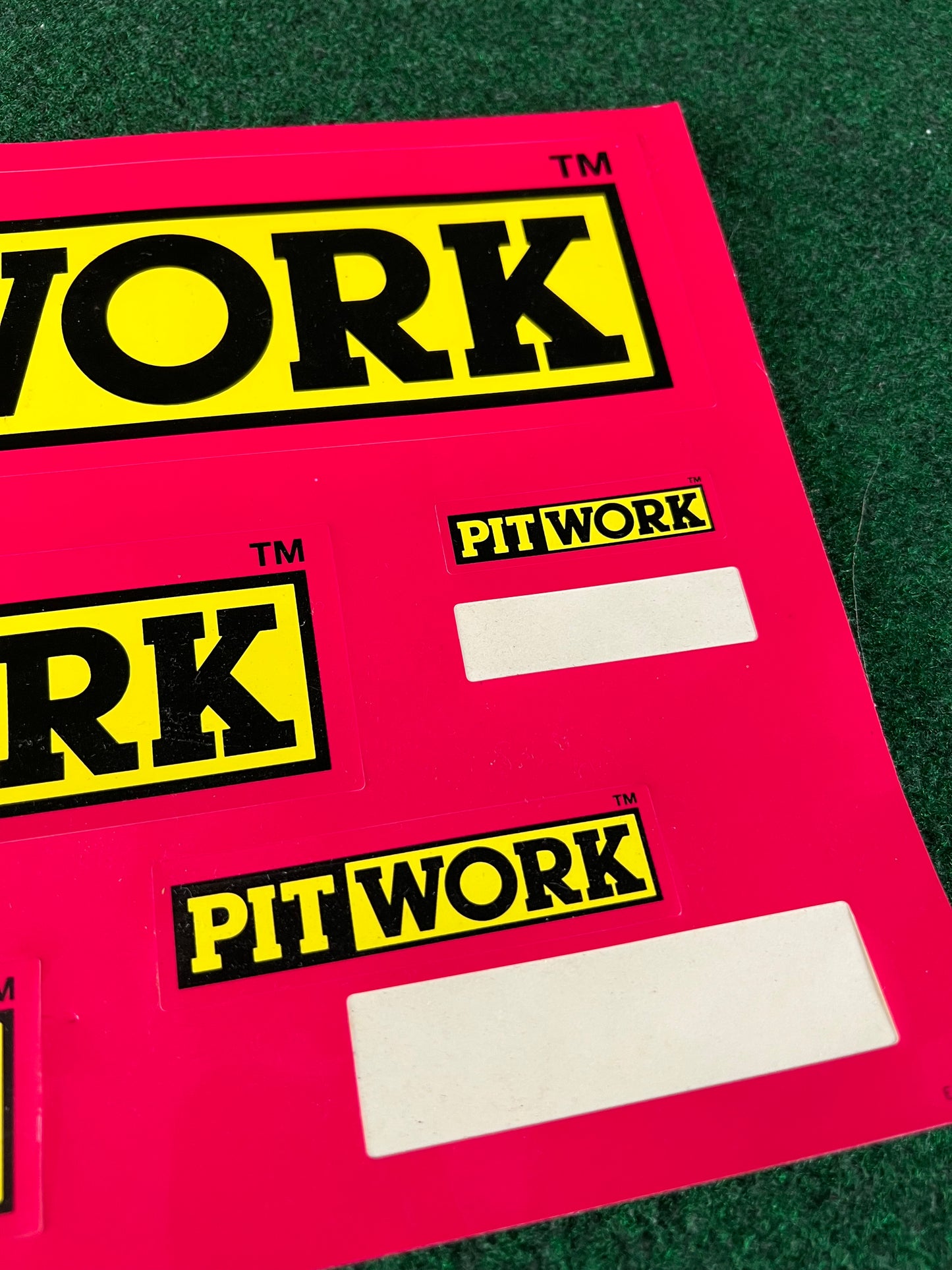 PITWORK - Sticker Sheet and JGTC Unisia R33 GTR Phone Card Set