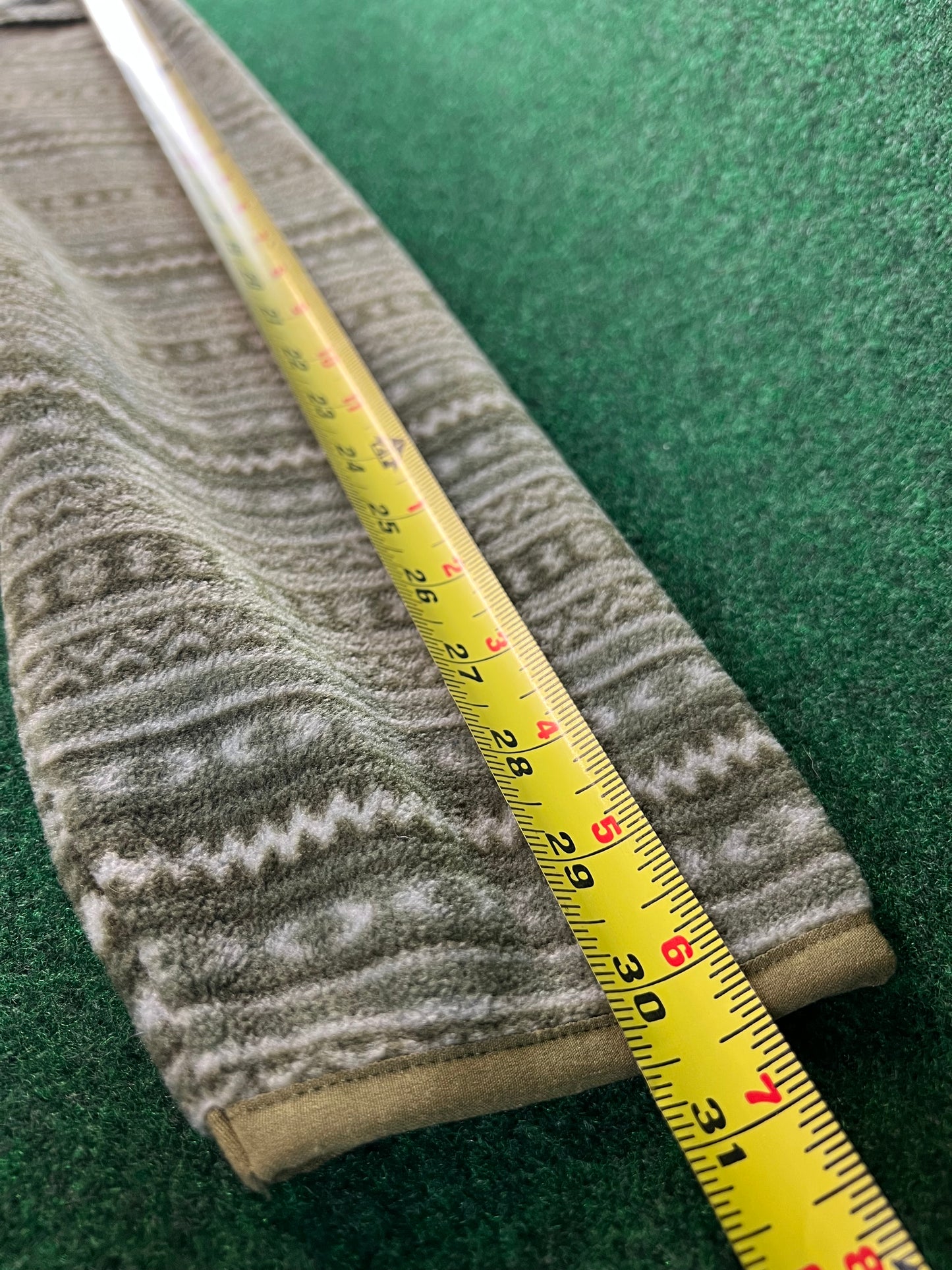 DUNLOP Motorsport - Green/Tan Patterned Fleece Zip Up Jacket - 3L