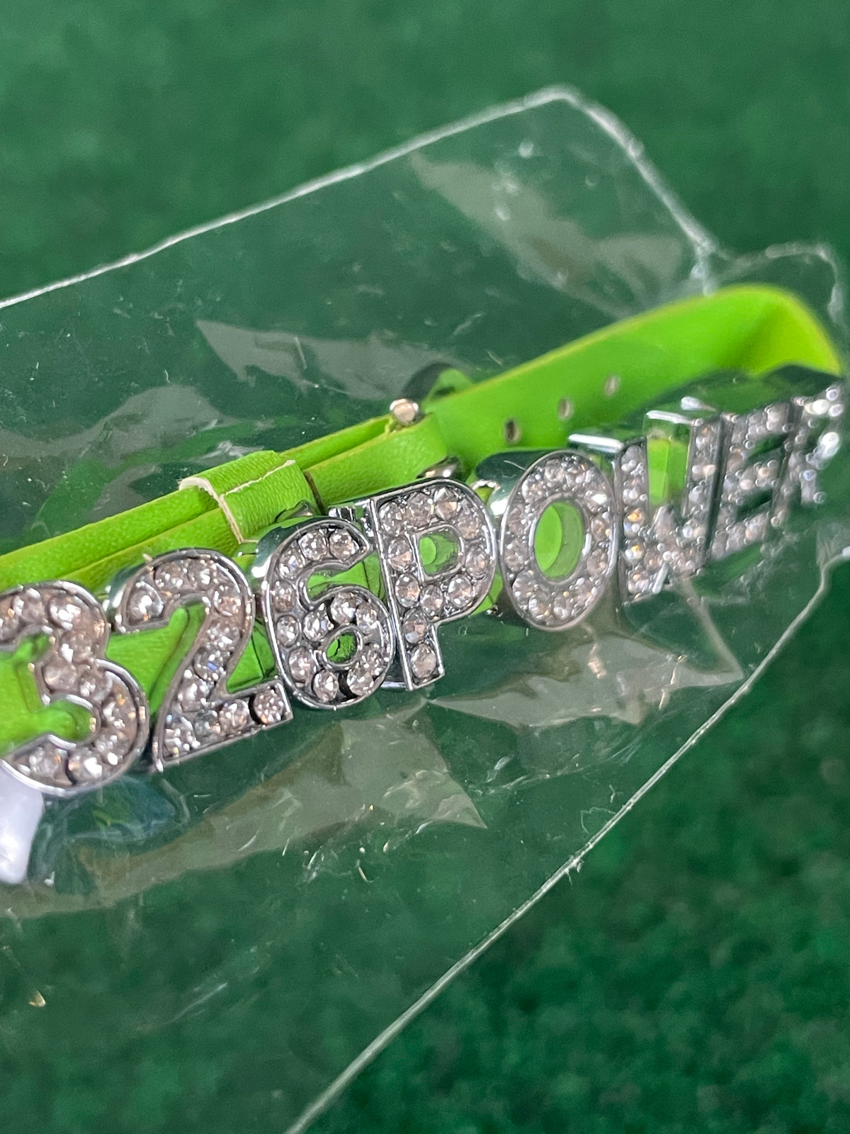 326POWER - Diamond Letter Logo Green Keychain