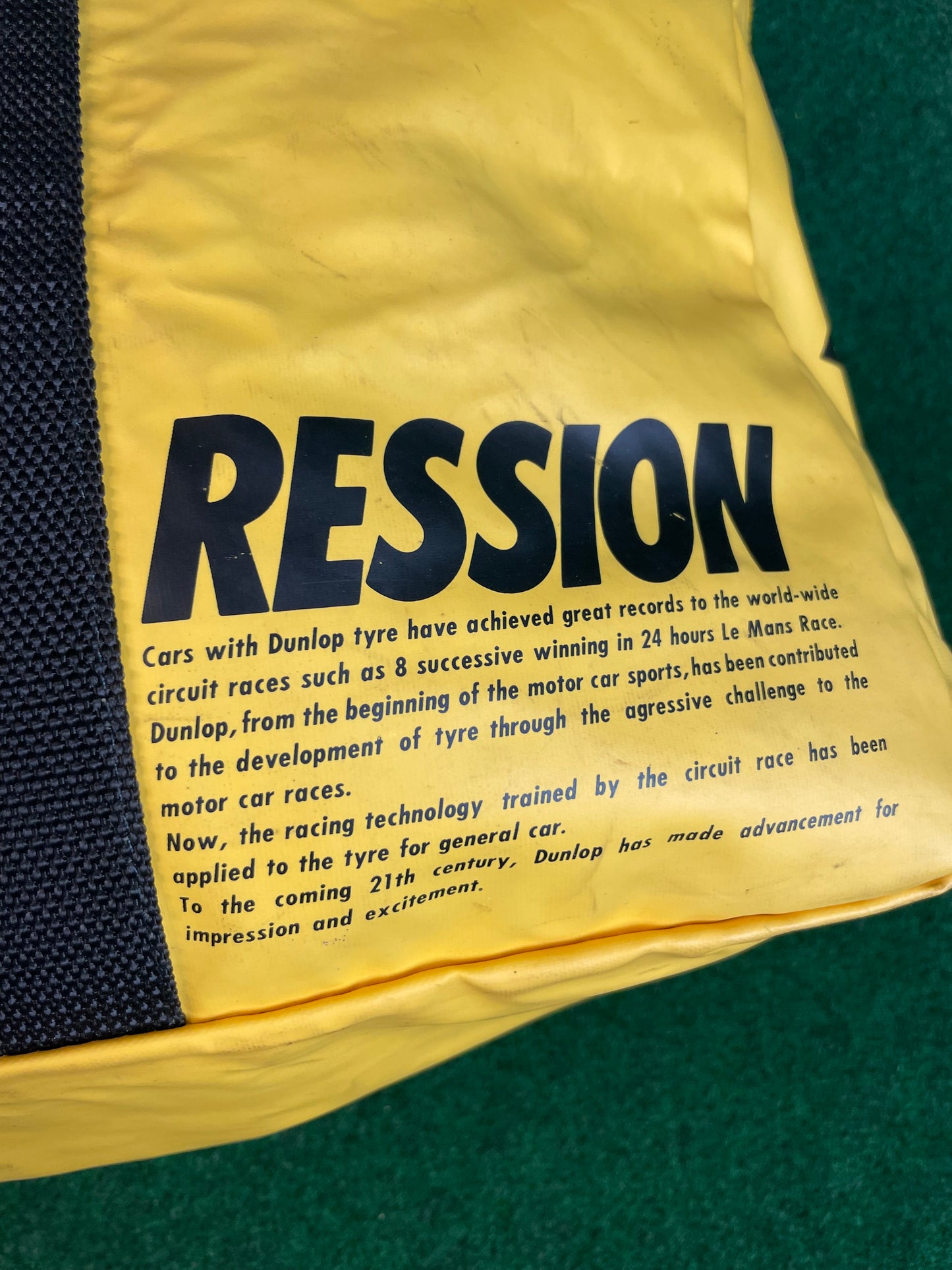 DUNLOP - Vintage Yellow Duffel Travel Bag