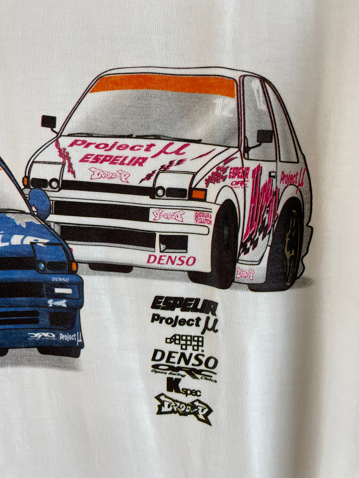 Droo-P D1GP Toyota AE86 - Espelir, Project Mu, Denso, ORC, KSpec T-Shirt (L)