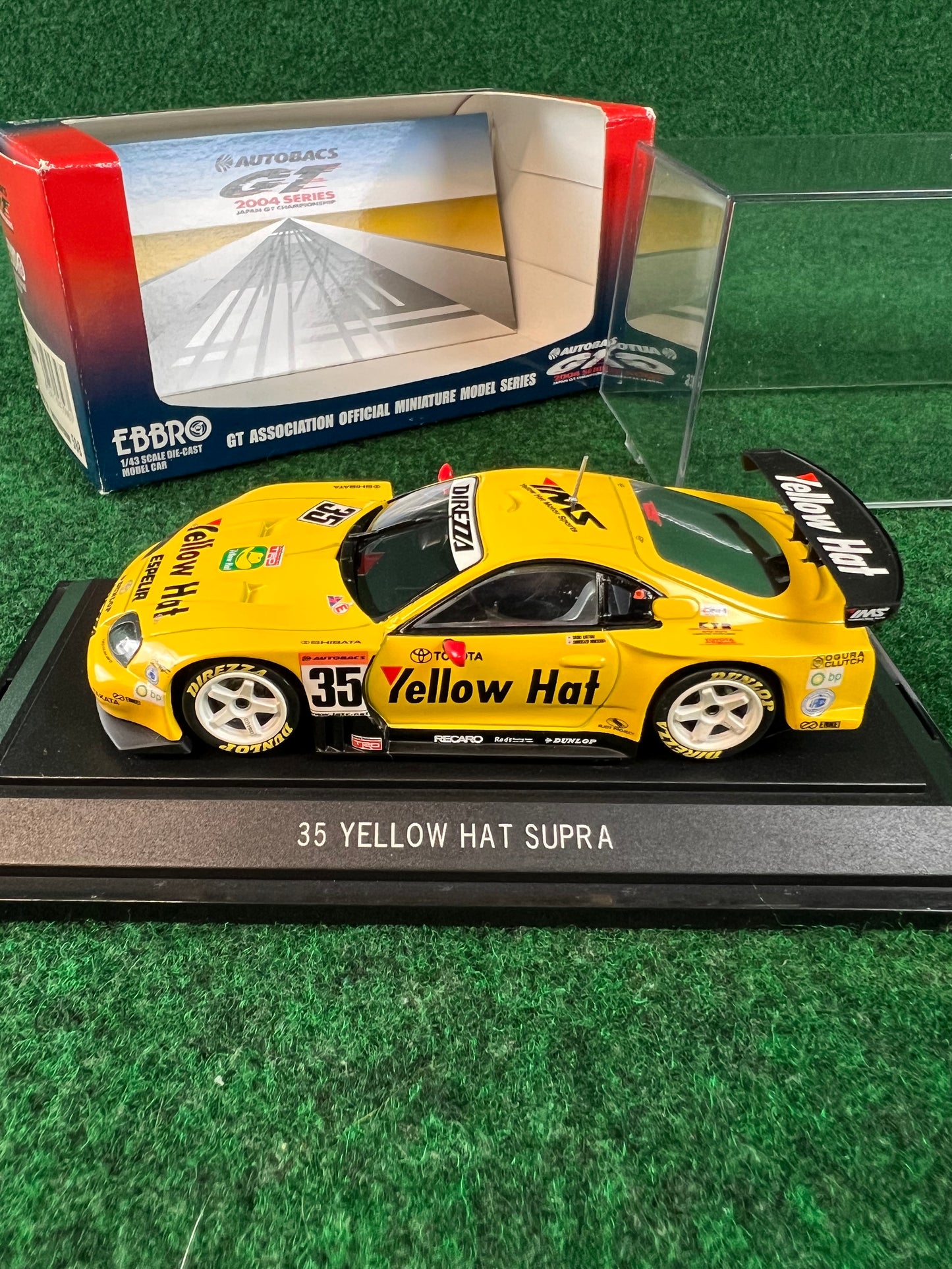 EBBRO 2004 JGTC & 2005 SuperGT Yellow Hat YMS Toyota Supra Set 1/43 Scale Diecast