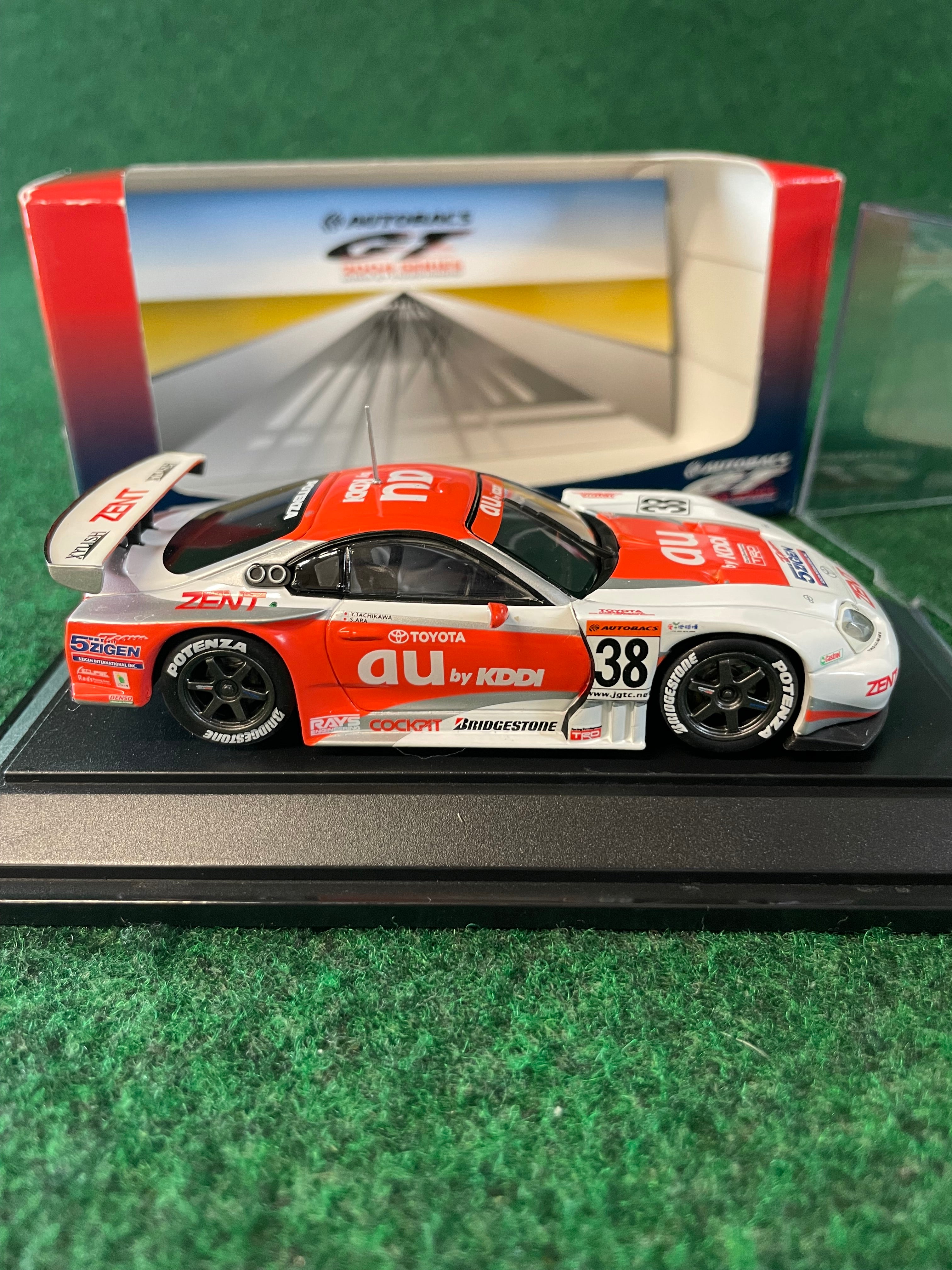 ミニカー EBBRO 910 ADVAN GT3R & au CERUMO SUPRA EBBRO - 2004 JGTC au Cerumo Toyota Supra 1/43 Scale Diecast