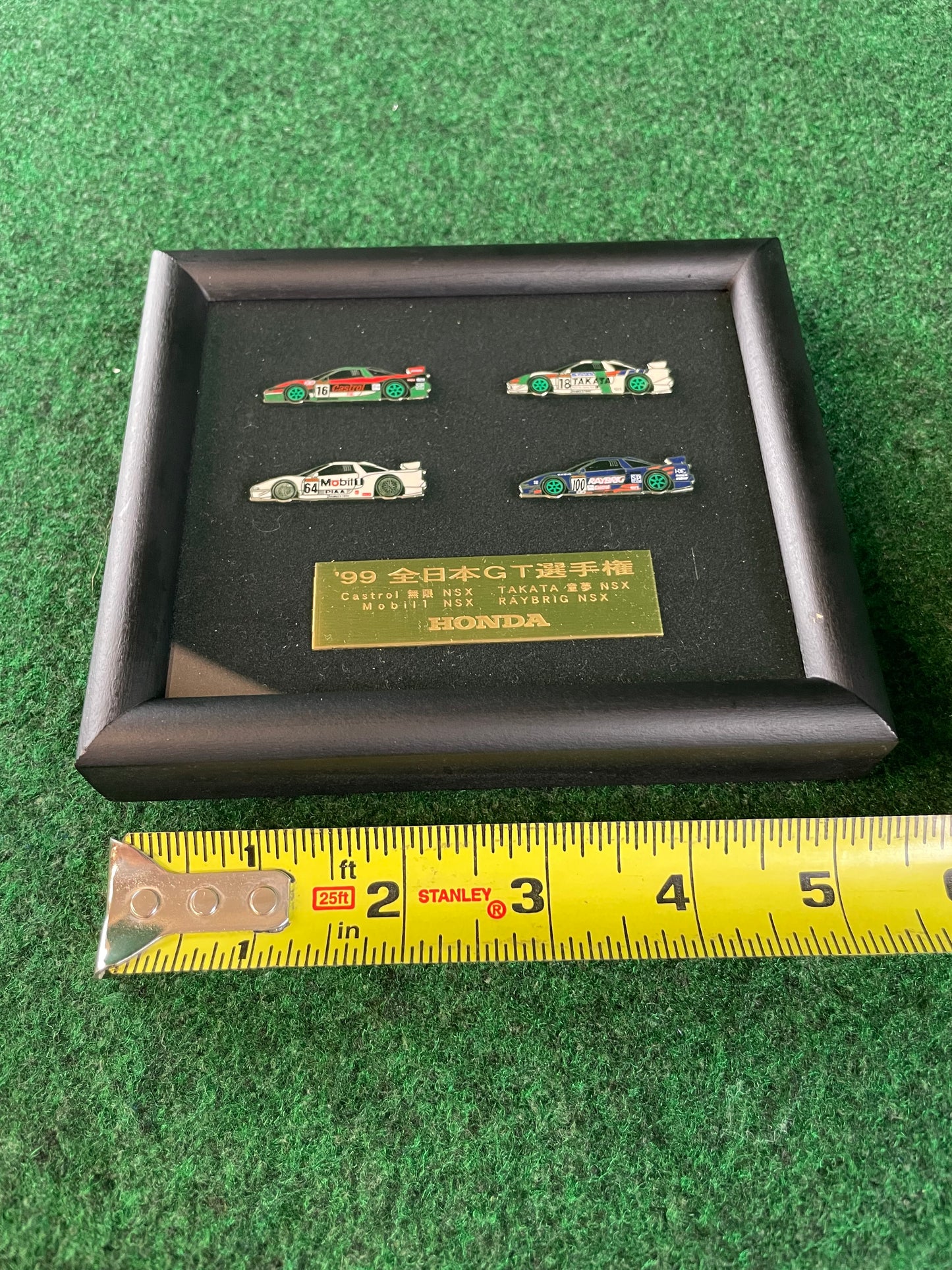 1999 JGTC Honda Commemorative NSX Framed Pin and Plaque Collection