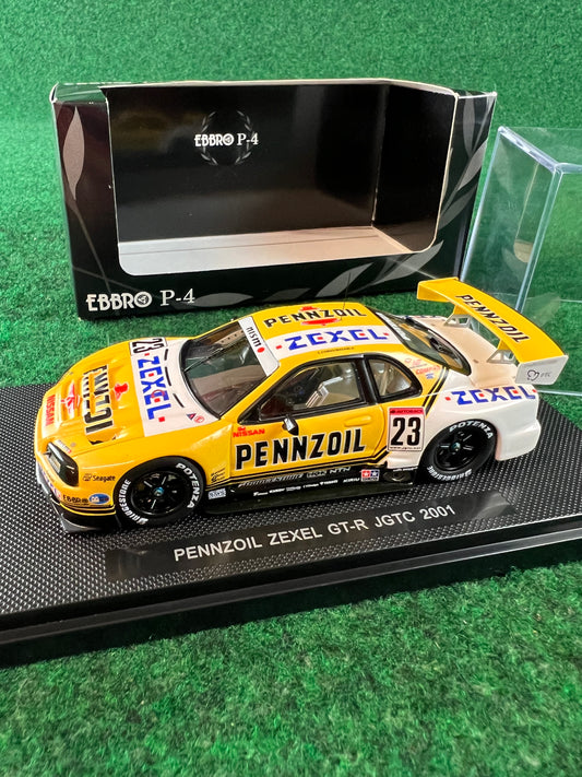 EBBRO P-4 Nissan Skyline R34 GTR 2001 Pennzoil Zexel 1/43 Scale Diecast
