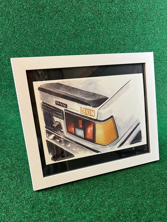Toyota Corolla Levin AE86 Rear Taillight View Framed Print