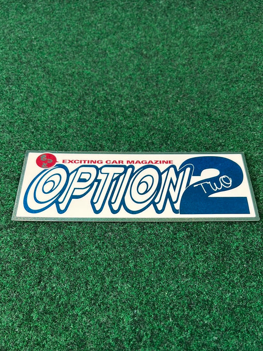OPTION 2 - Exciting Car Mag Blue Glitter Logo Sticker