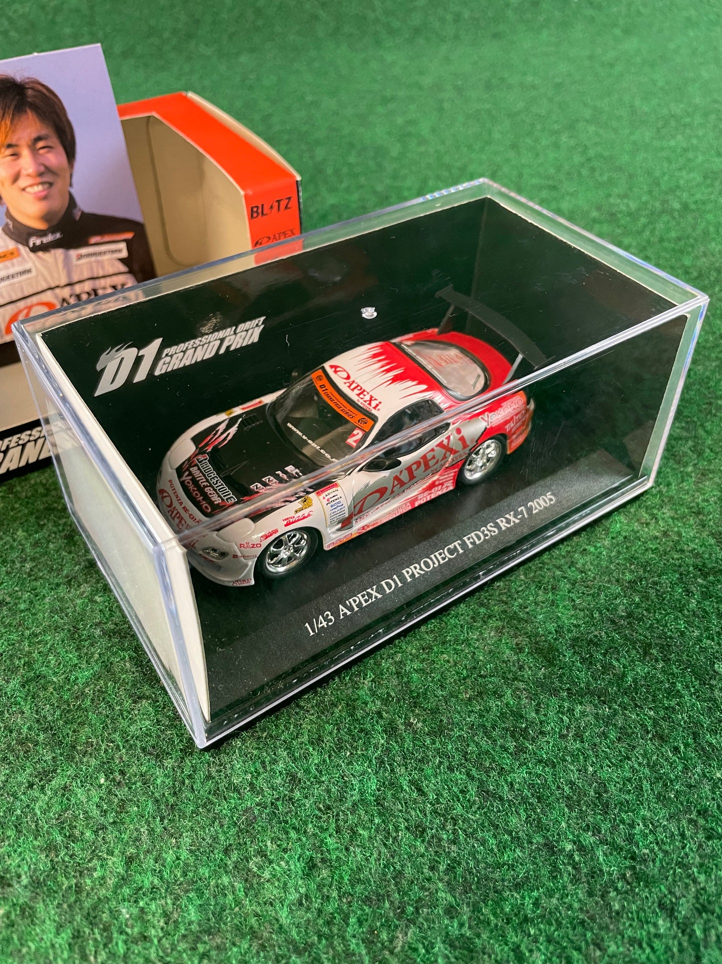 DISM D1 Grand Prix Memorial - 2005 A’pexi Mazda RX-7 1/43 Scale Diecast