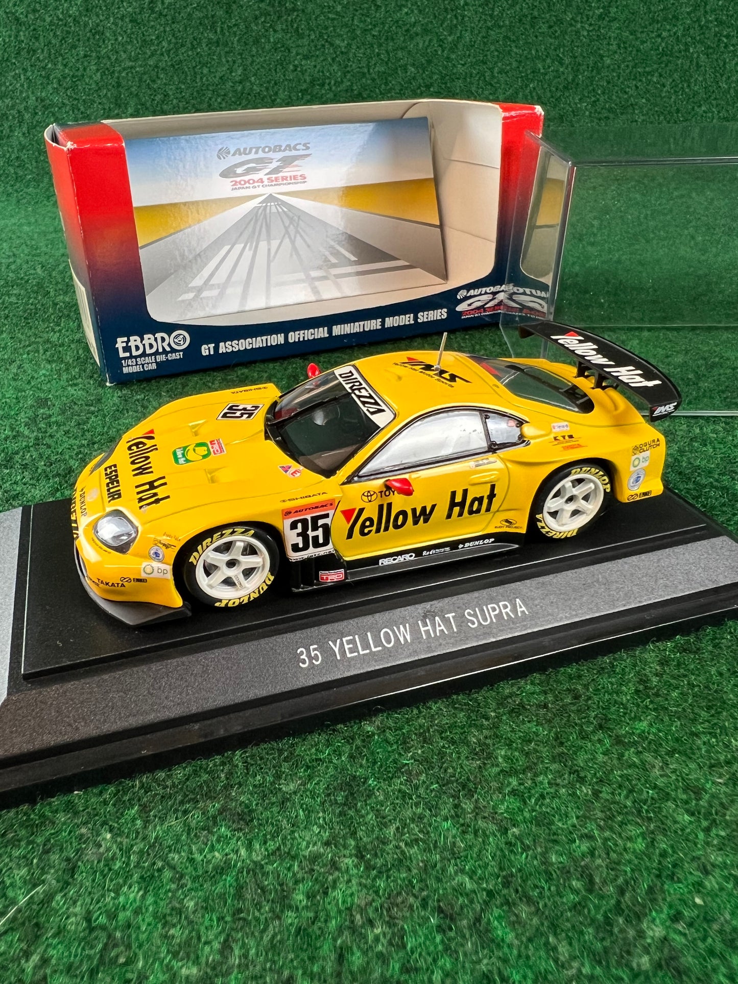 EBBRO 2004 JGTC & 2005 SuperGT Yellow Hat YMS Toyota Supra Set 1/43 Scale Diecast