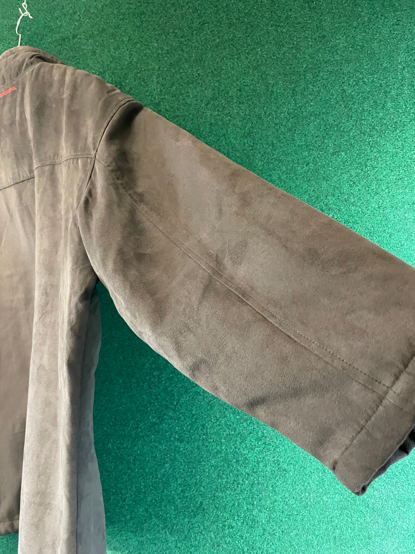 Honda & GATHERS - Insulated Brown Suede Style Exterior with HONDA Logo Lined Jacket