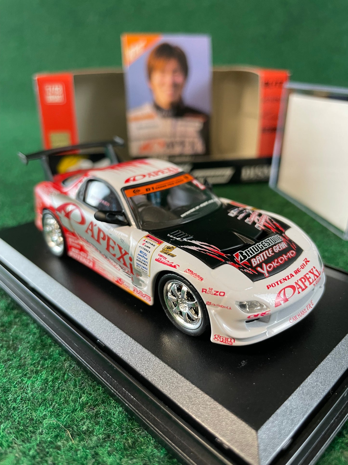 DISM D1 Grand Prix Memorial - 2005 A’pexi Mazda RX-7 1/43 Scale Diecast