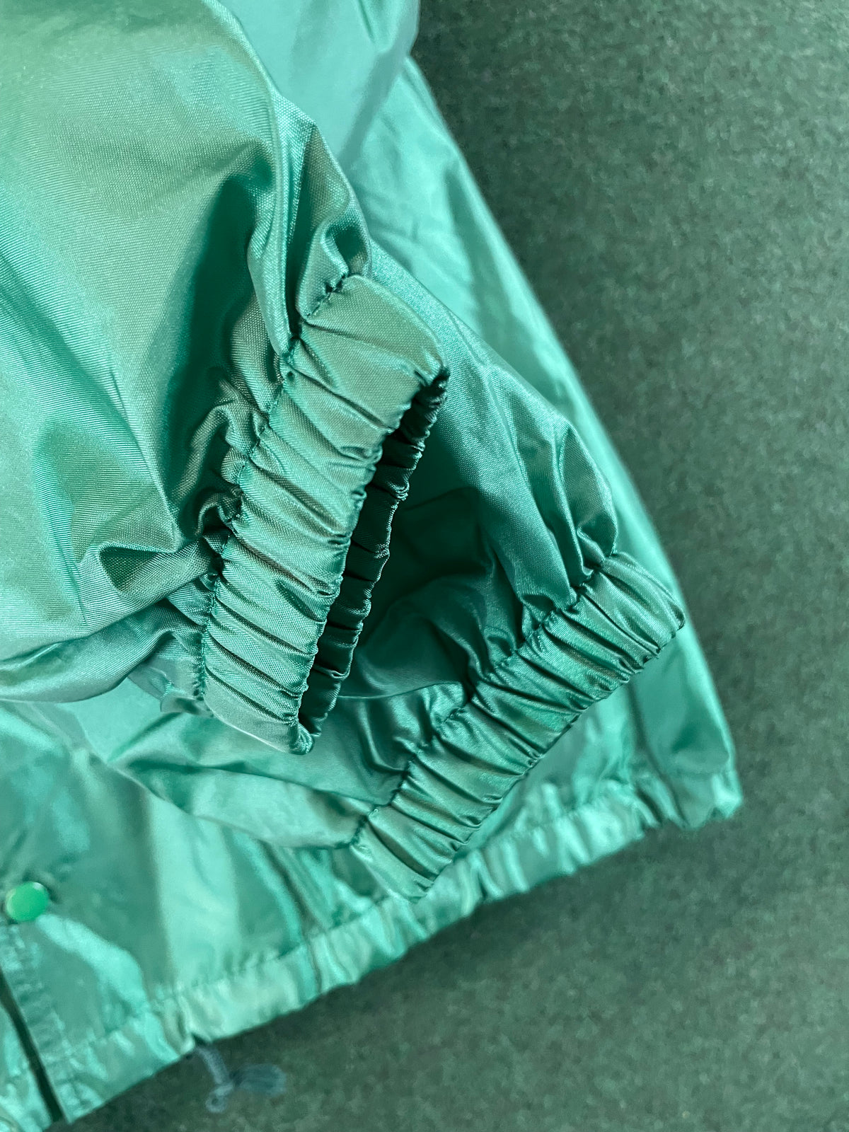 DUNLOP COM - Vintage Green Nylon Windbreaker Jacket