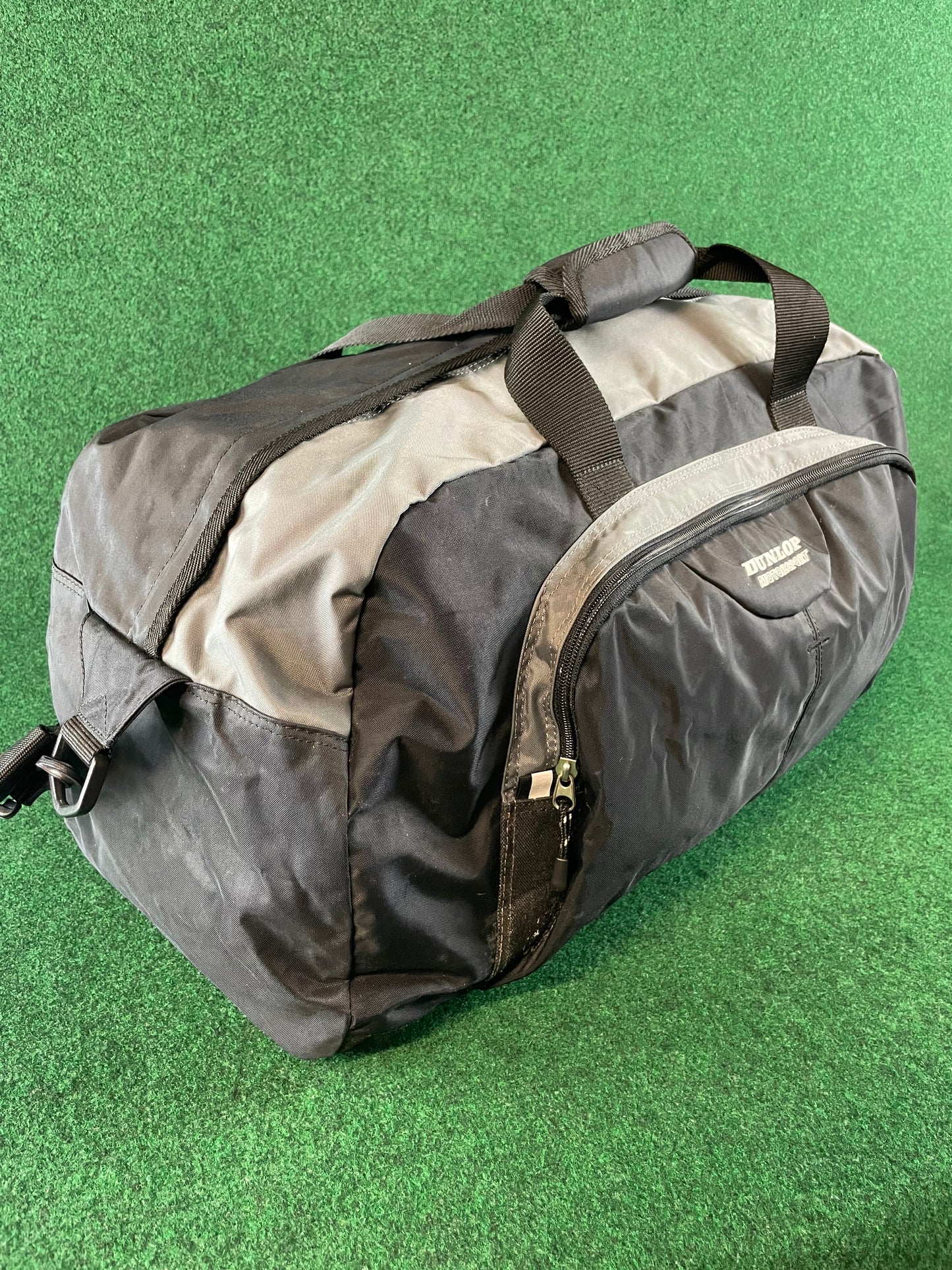 DUNLOP Motor Sport - Black & Grey Duffel Travel Bag