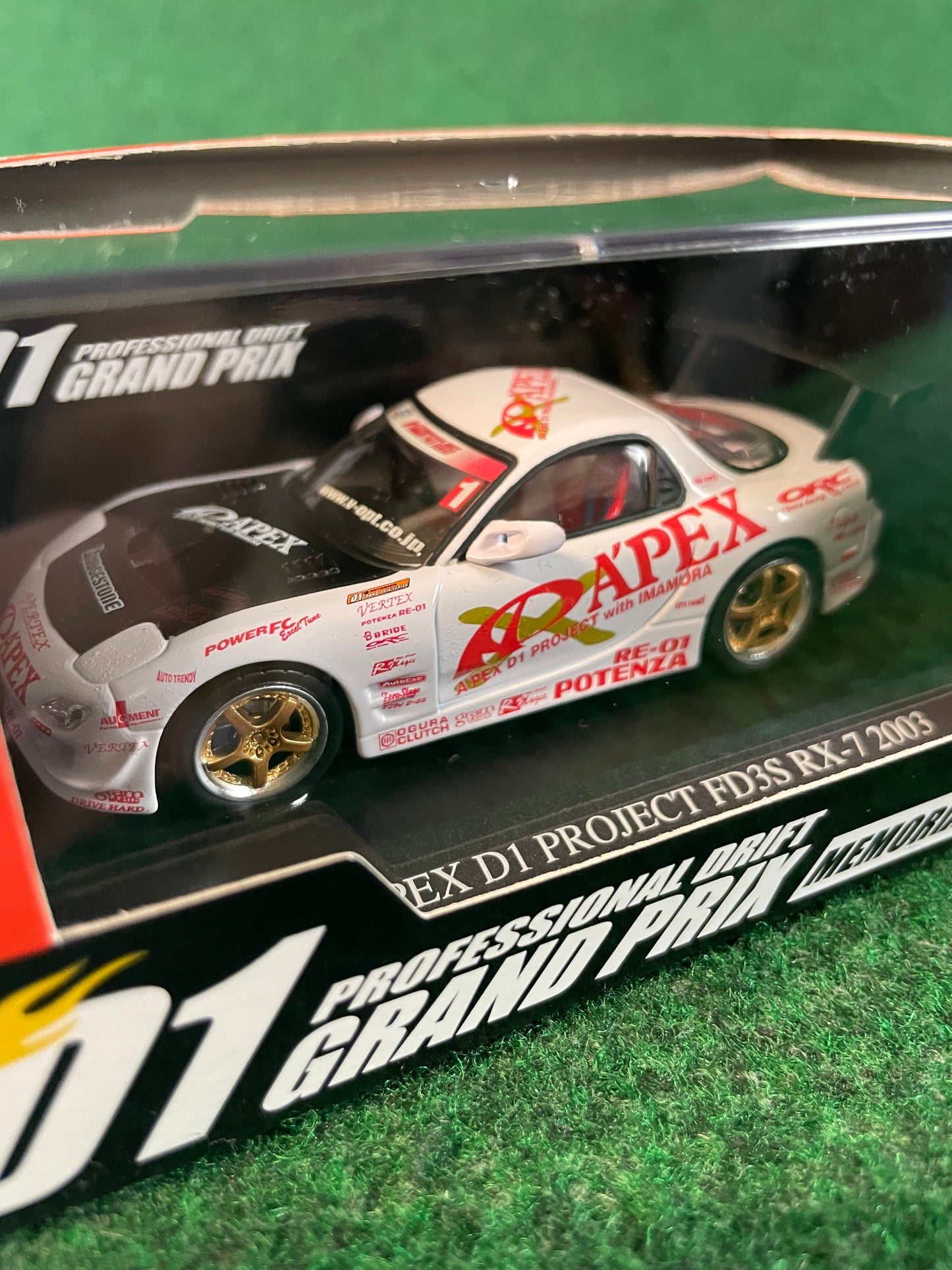 DISM D1 Grand Prix Memorial - 2003 A’pexi Mazda RX-7 1/43 Scale Diecast