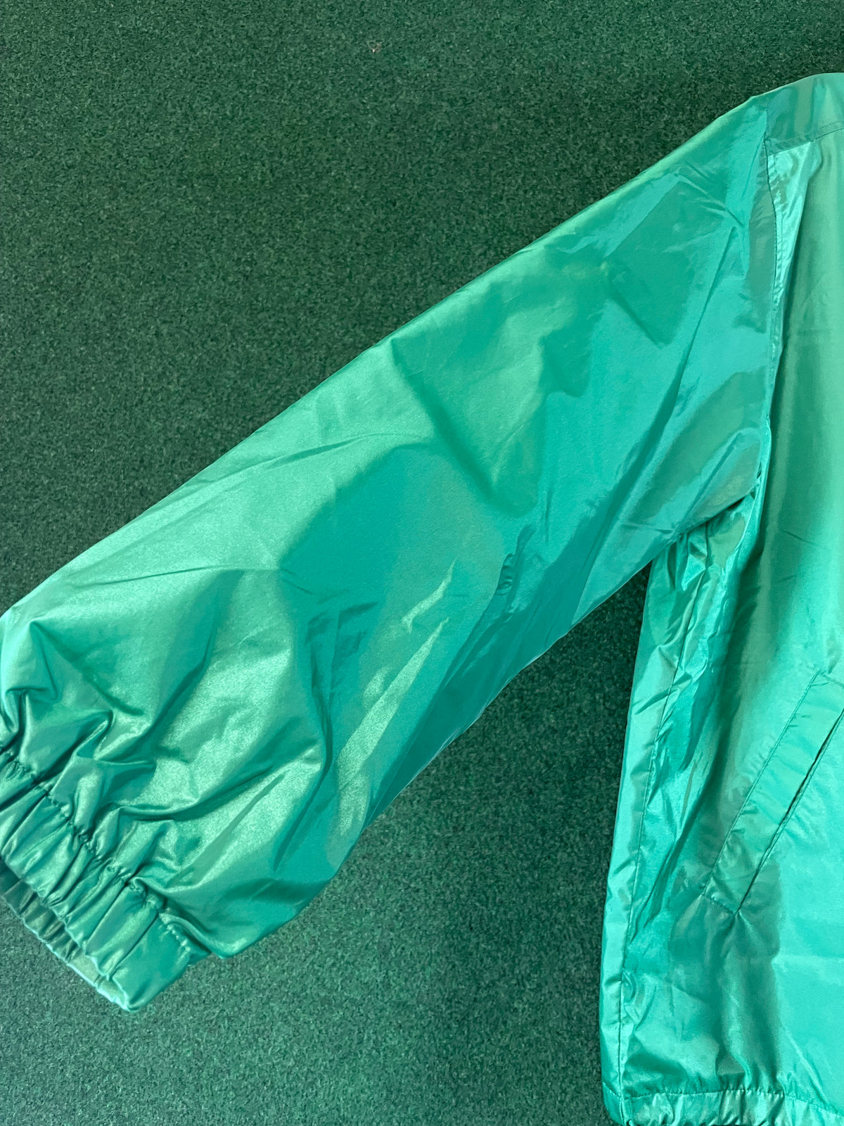DUNLOP COM - Vintage Green Nylon Windbreaker Jacket